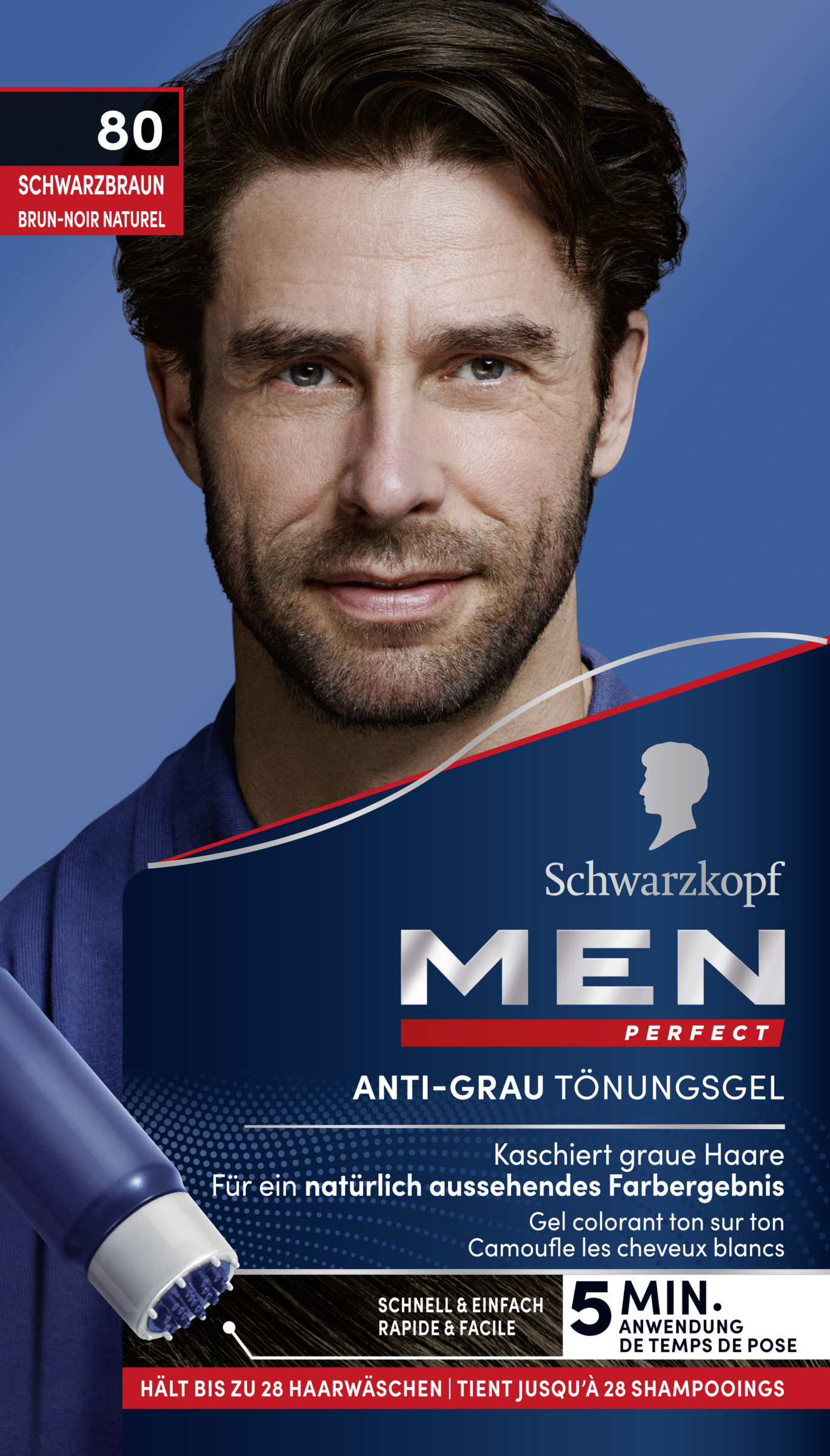 Men Perfect Anti-grå-tonings-gel 80 Sortbrun