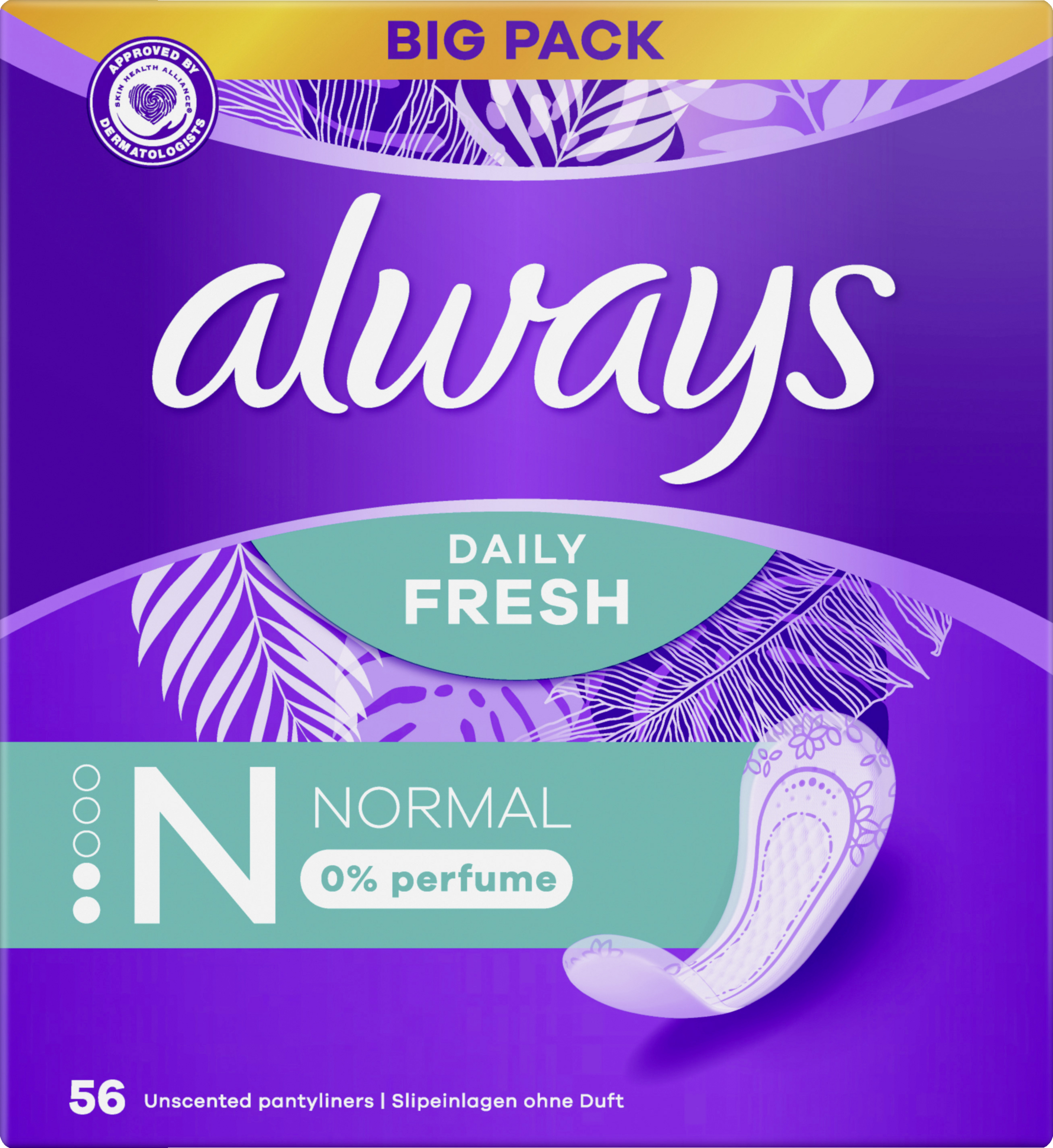 Always Daily Fresh trusseindlæg Normal uden duft Big Pack