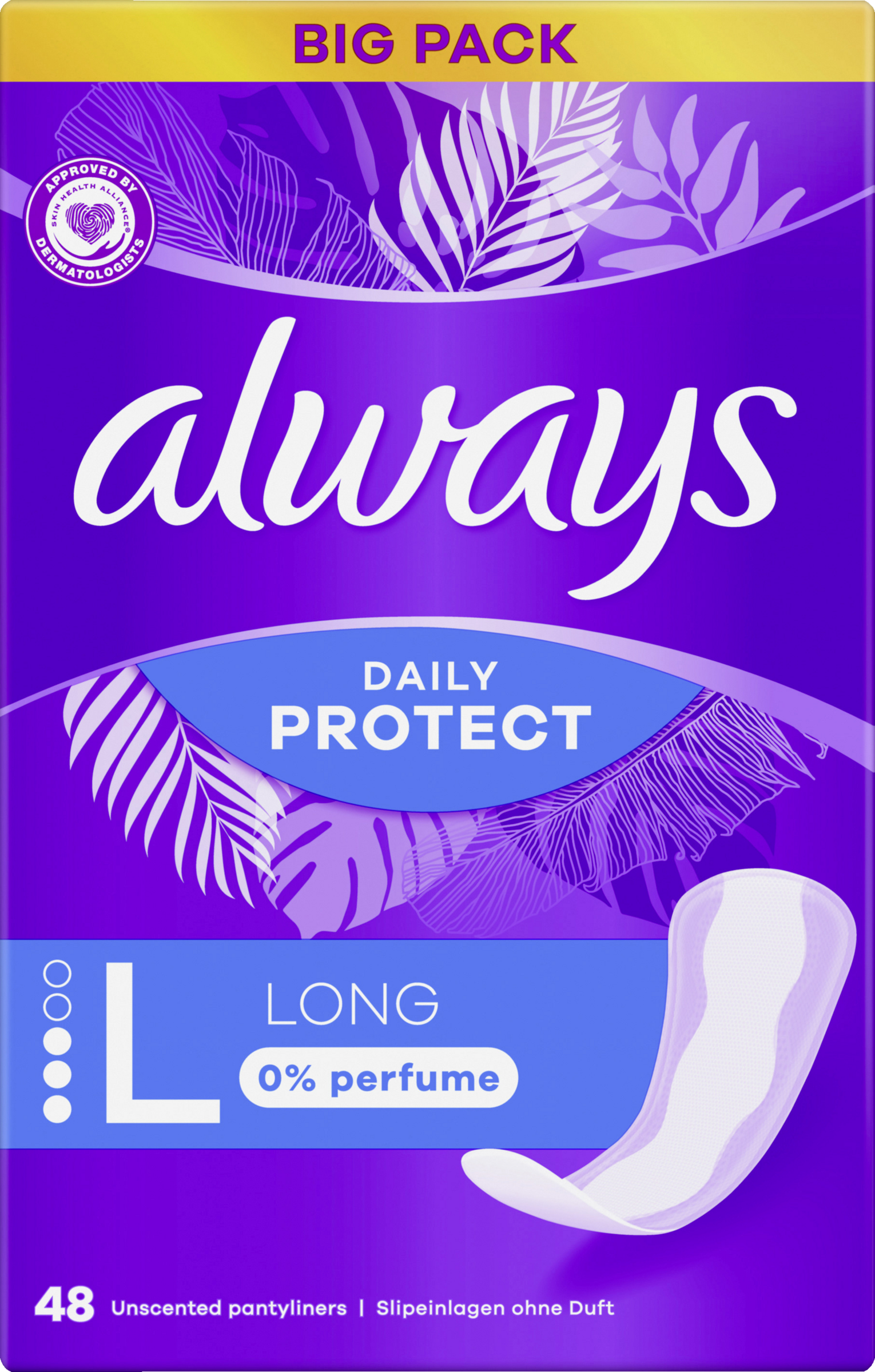 Always Daily Protect trusseindlæg Long uden duft Big Pack