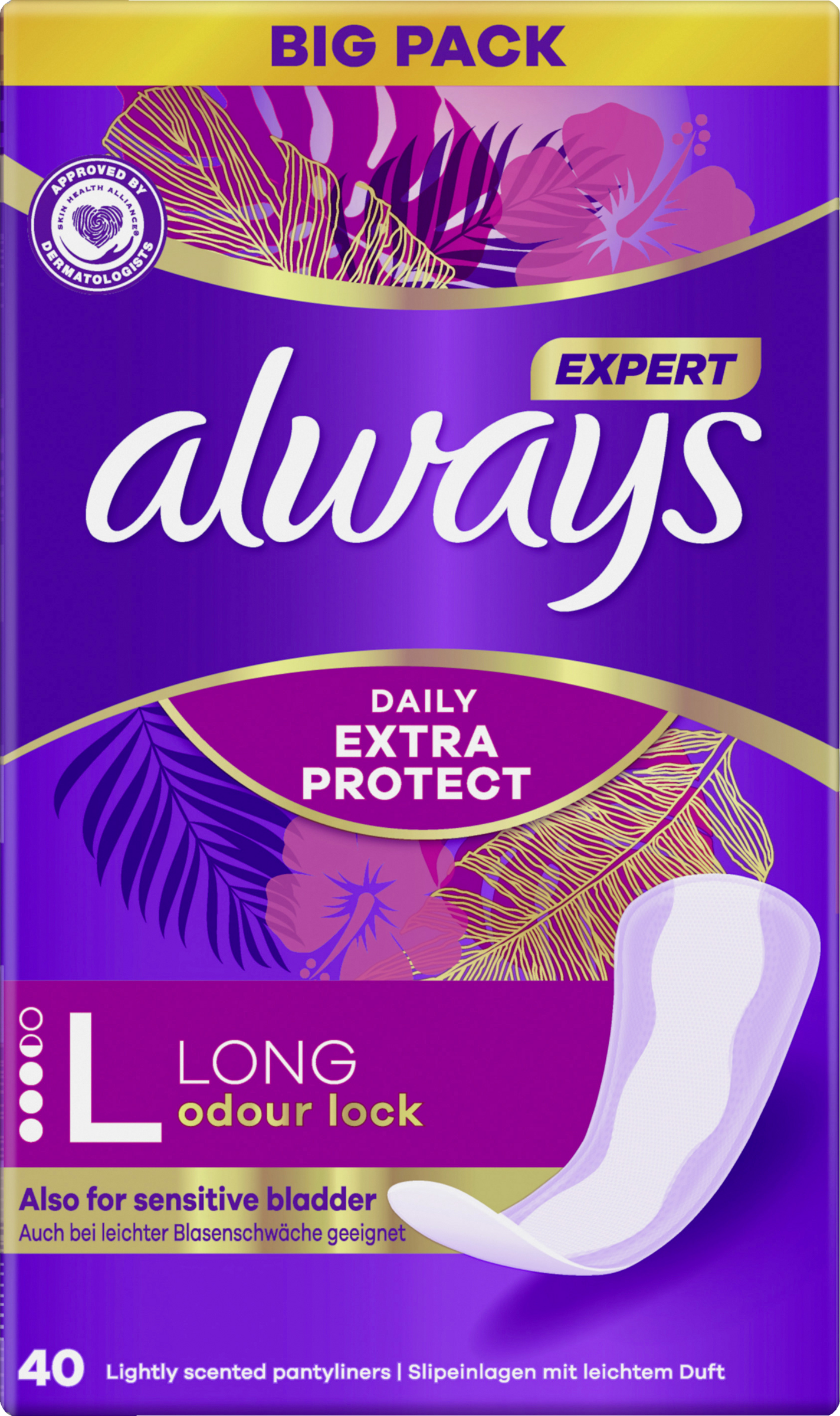 Always Daily Expert Protect trusseindlæg Long med duft Big Pack