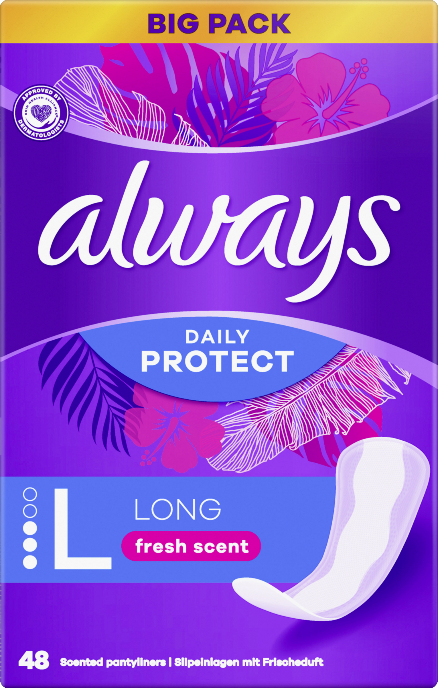 Always Daily Protect trusseindlæg Long med frisk duft Big Pack
