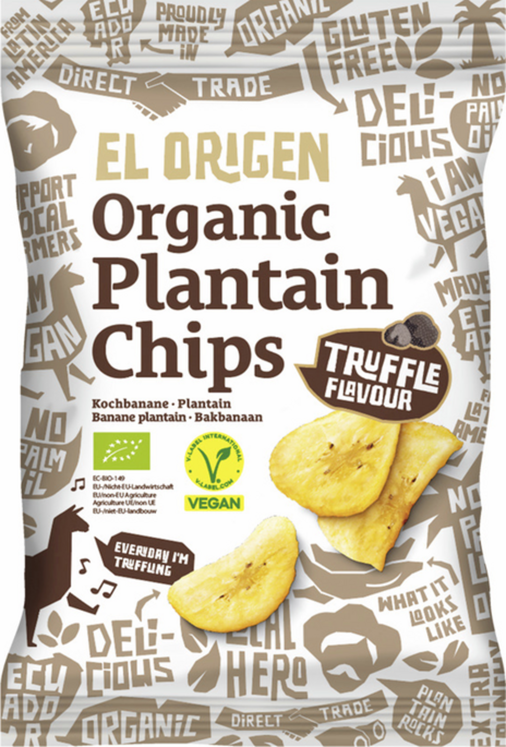 el origen Bio bananchips med trøffel