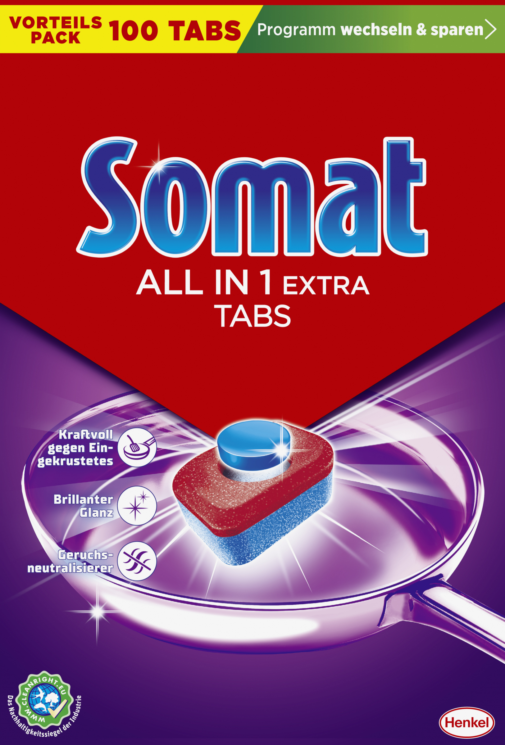 Somat All in 1 Extra 100 opvasketabs Fordelspakke