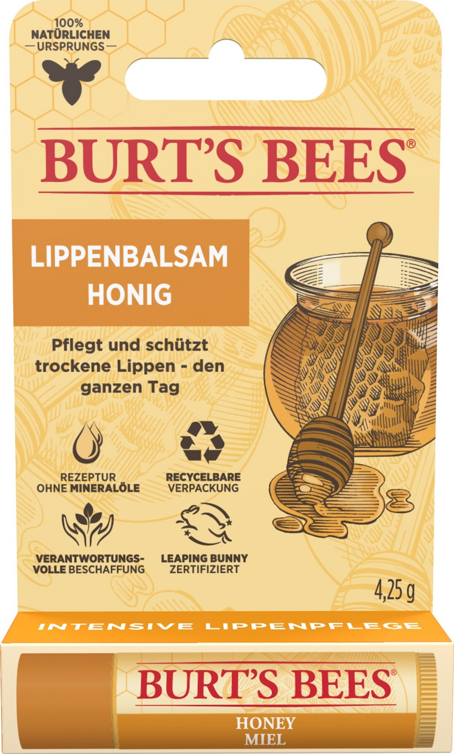 Burt's Bees Læbepleje Lip Balm honning