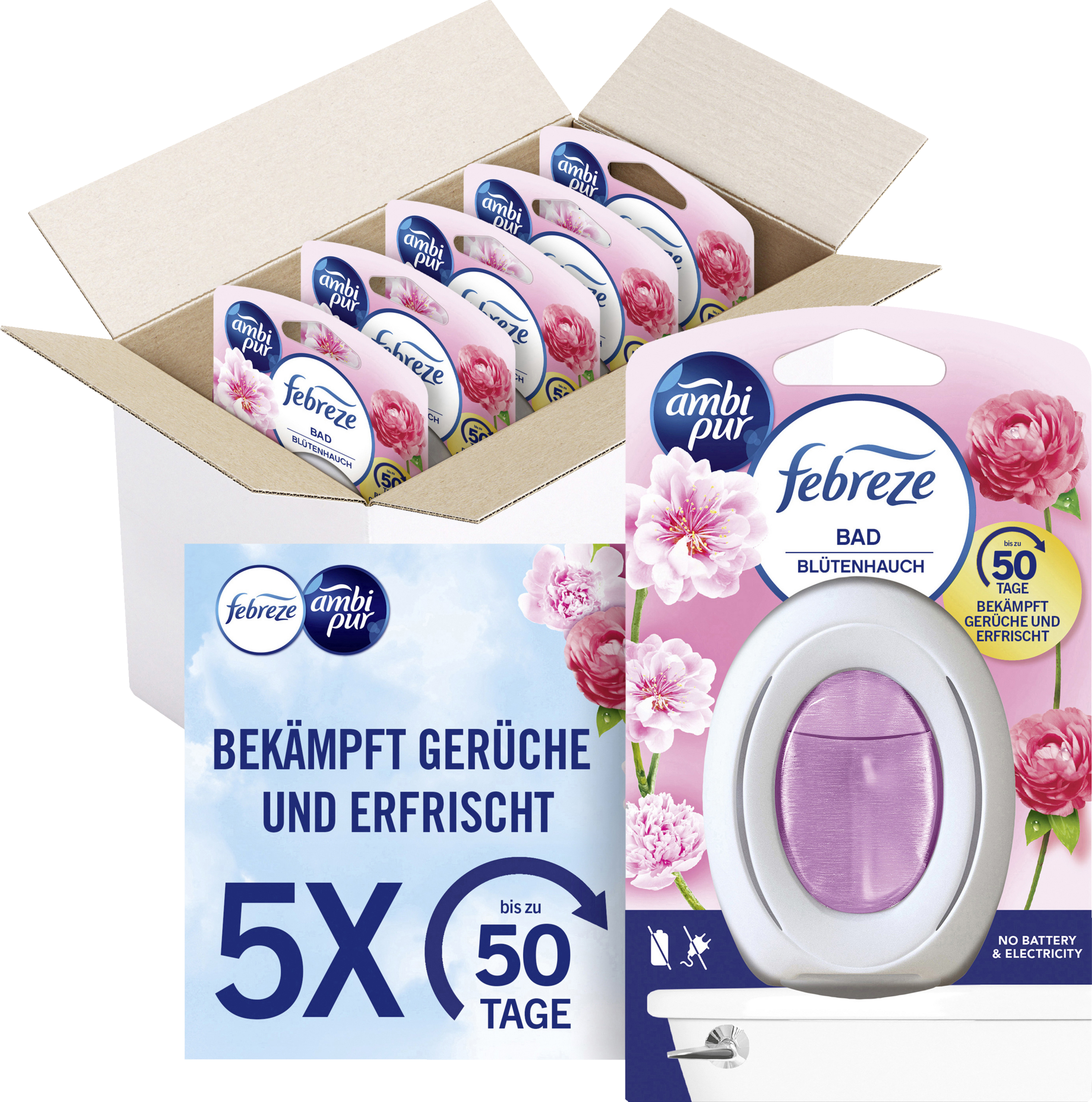 febreze Luftfrisker til badeværelset Blossom Breeze Fordelspakke