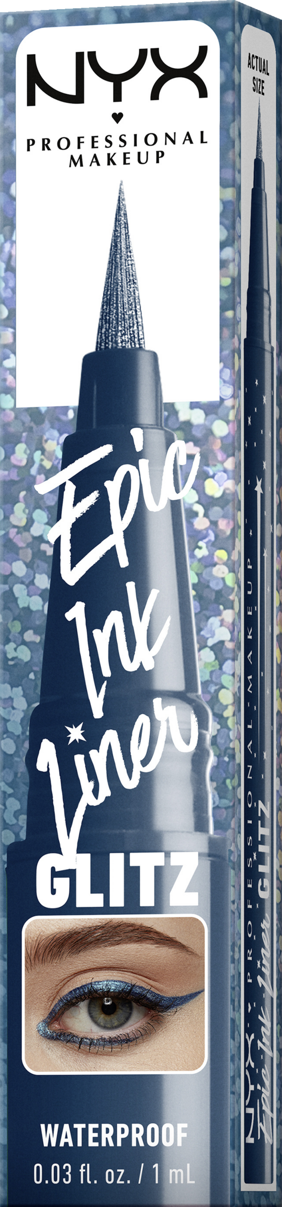 NYX Professional MakeUp Eyeliner Epic Ink Liner Jeanz Glitz 05 Denim Dazzle