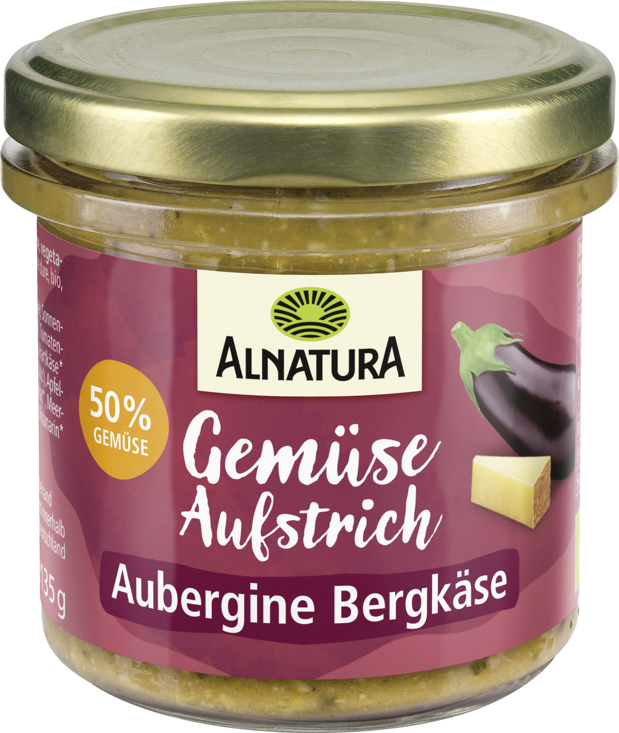 Alnatura Bio grøntsagspålæg Aubergine Bjergost