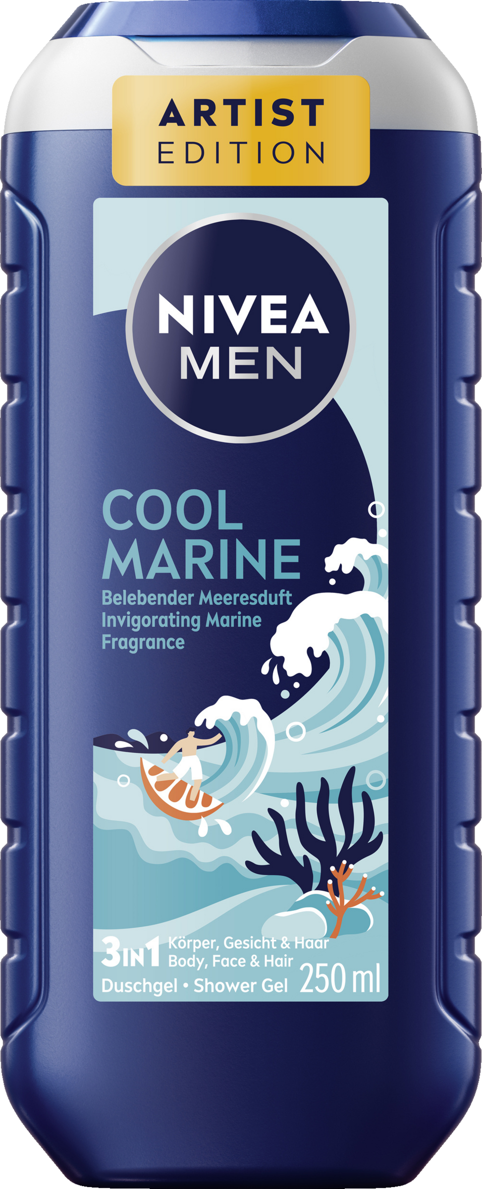 NIVEA MEN 3-i-1 Bodyshampoo Marine Revitaliserende havduft