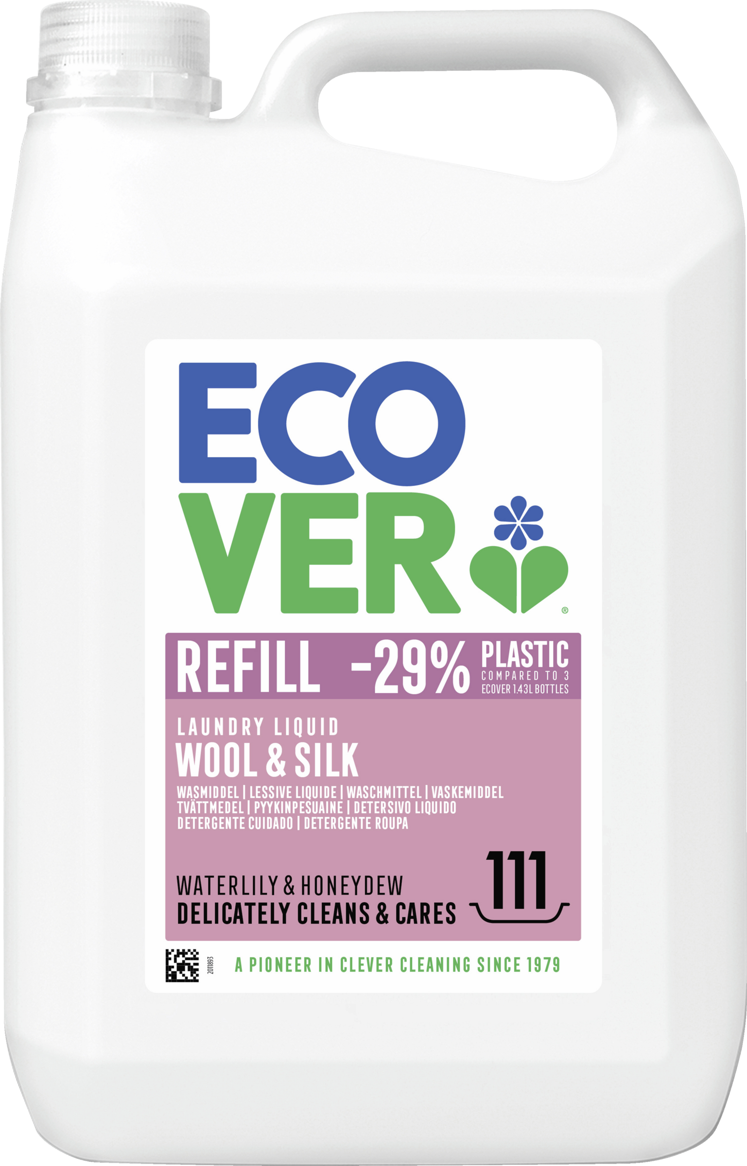 Ecover Finvaskemiddel til uld og fine tekstiler Flydende vandlilje og honningmelon 111 vaske