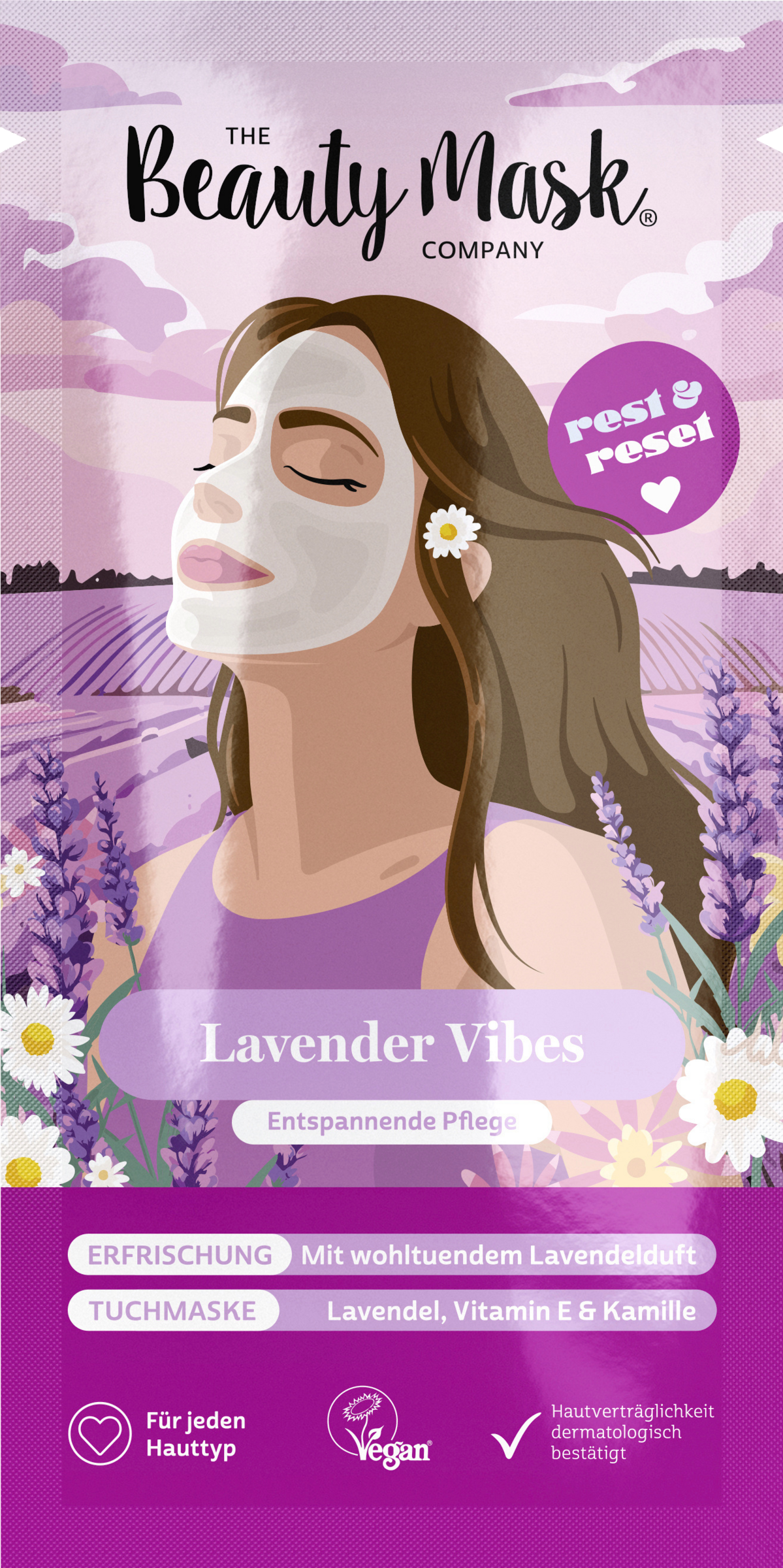 The Beauty Mask Company Sheetmaske Lavender Vibes