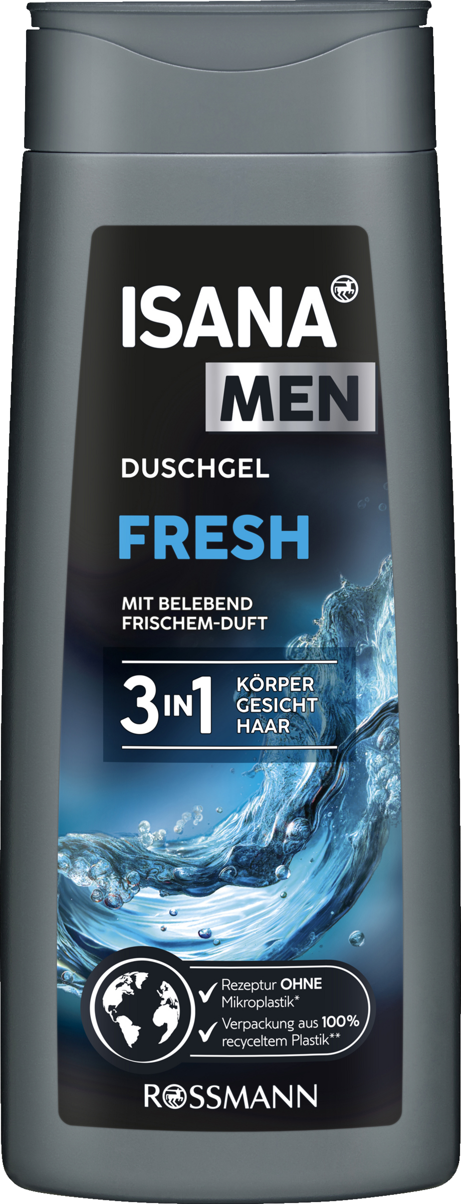 ISANA MEN 3-i-1 brusegel Fresh