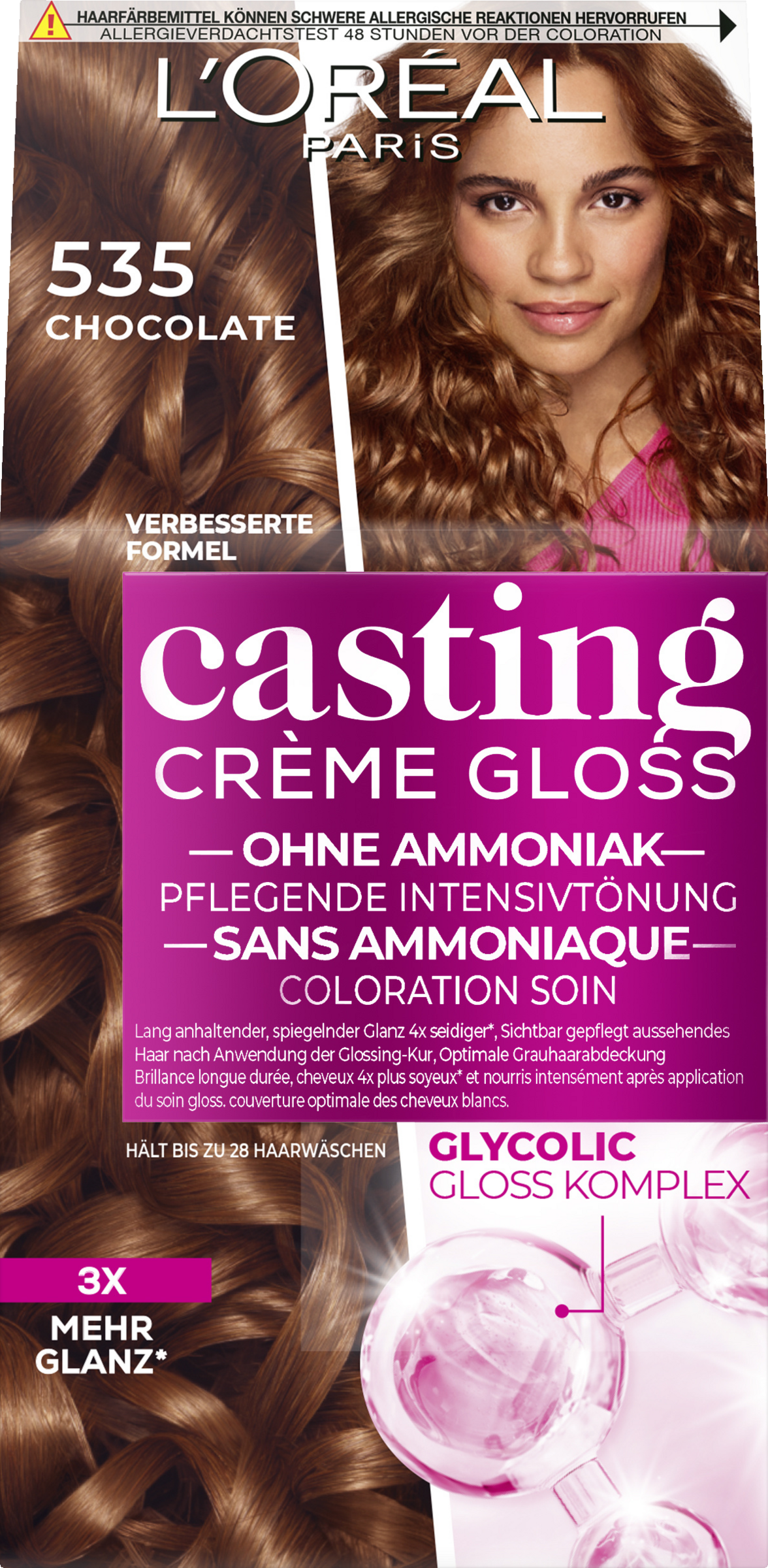L’Oréal Paris Casting Creme Gloss Nærende, intensiv toning 535 Chokolade
