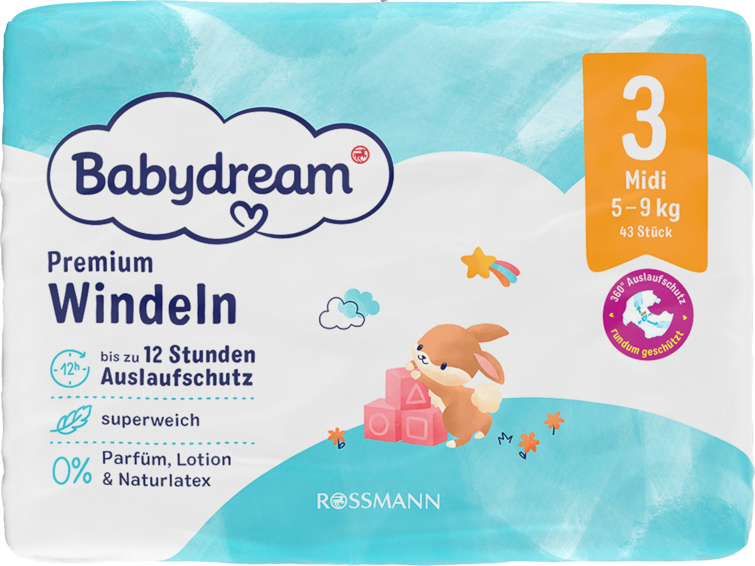 Babydream Bleer Midi størrelse 3, 43 stk., 5-9 kg