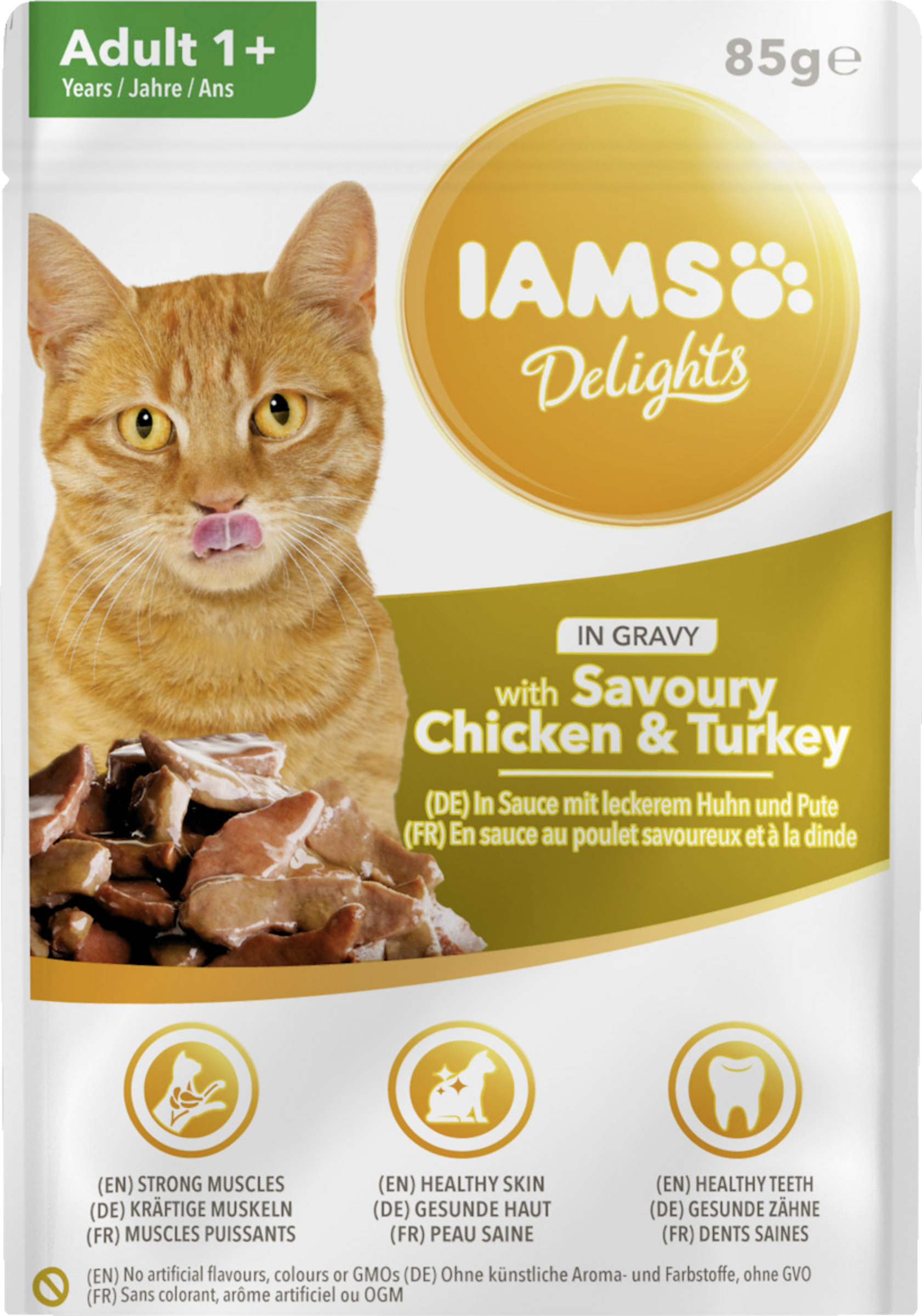 IAMS Vådfoderpose kylling & kalkun til katte