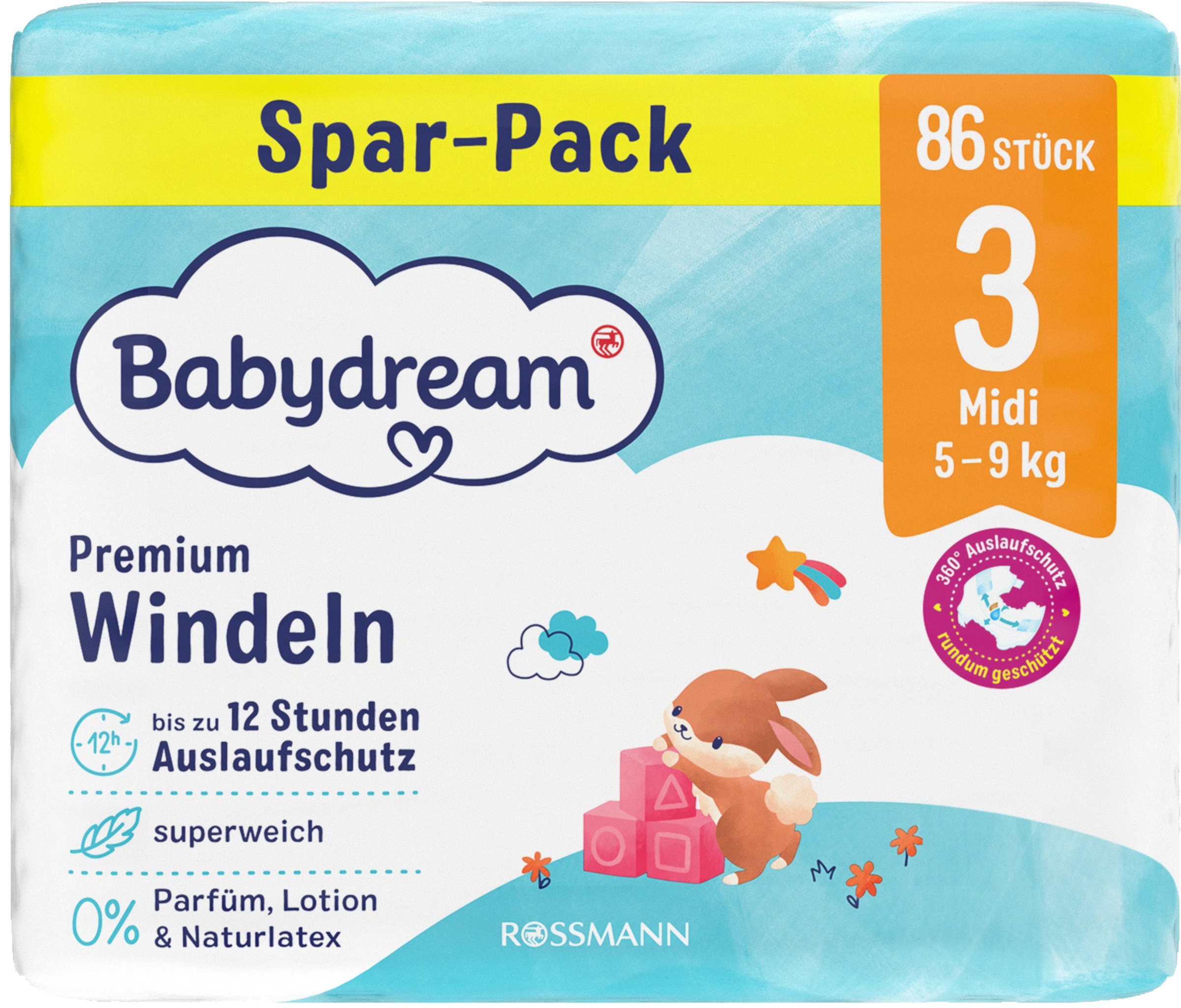 Babydream Bleer Midi størrelse 3, 5-9 kg, 86 stk.