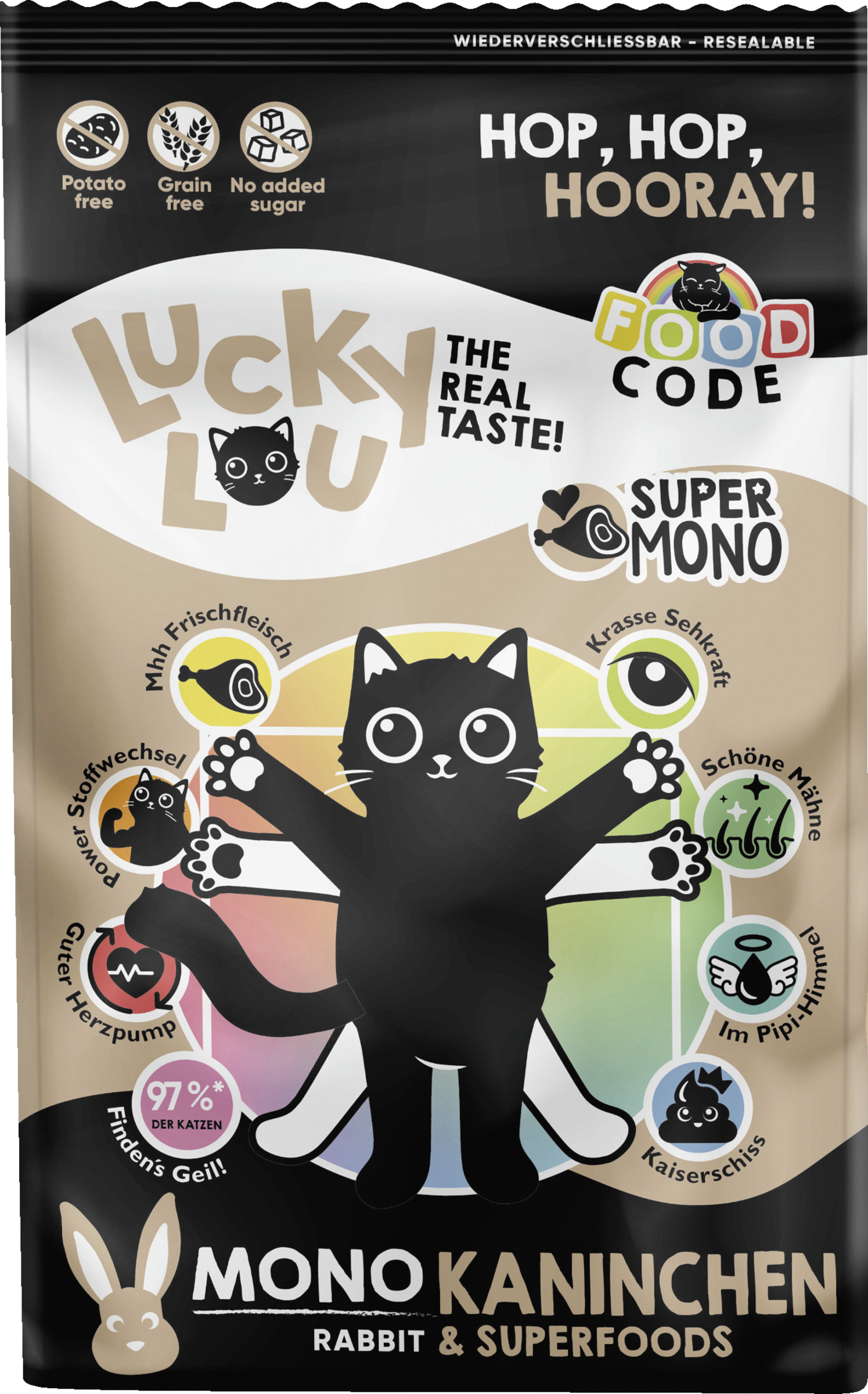 Lucky Lou FoodCode Mono Kanin tørfoder