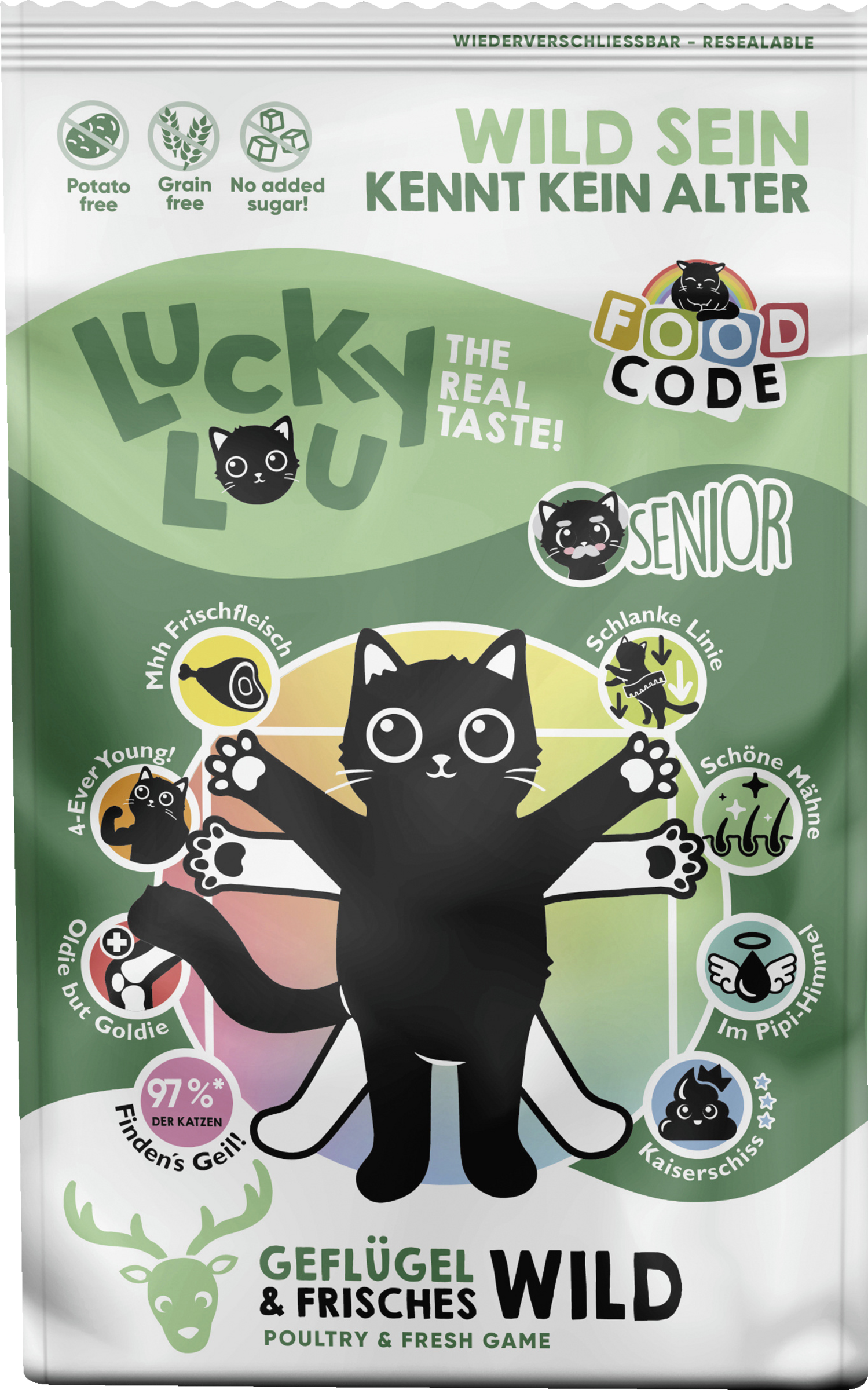 Lucky Lou FoodCode Senior Fjerkræ & Vildt Tørfoder