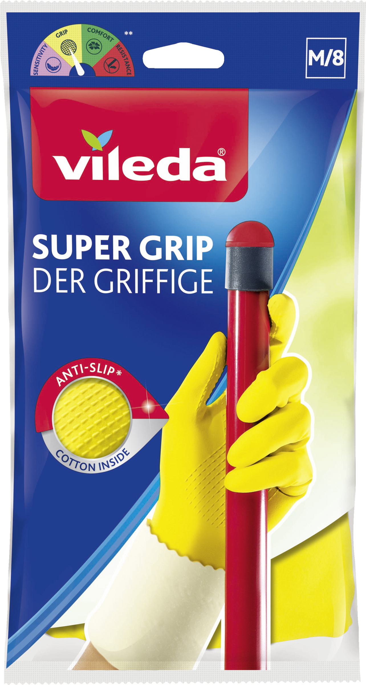 Vileda Husholdningshandsken med et godt greb størrelse M