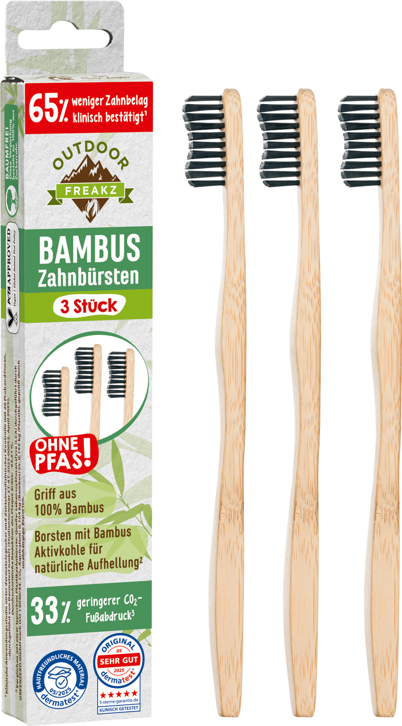 Outdoor Freakz Bambustandbørster