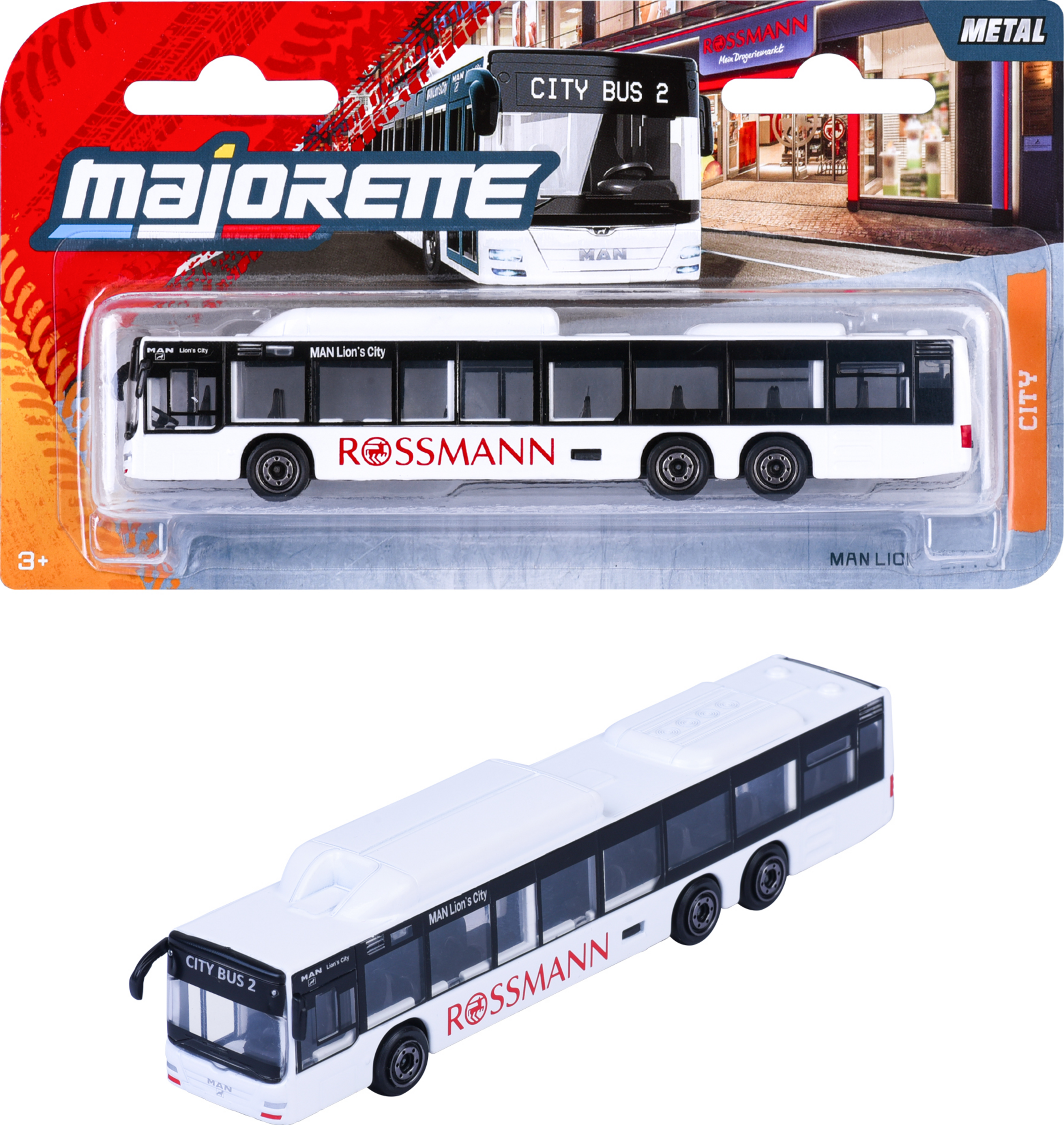 Majorette City MAN Bus Rossmann