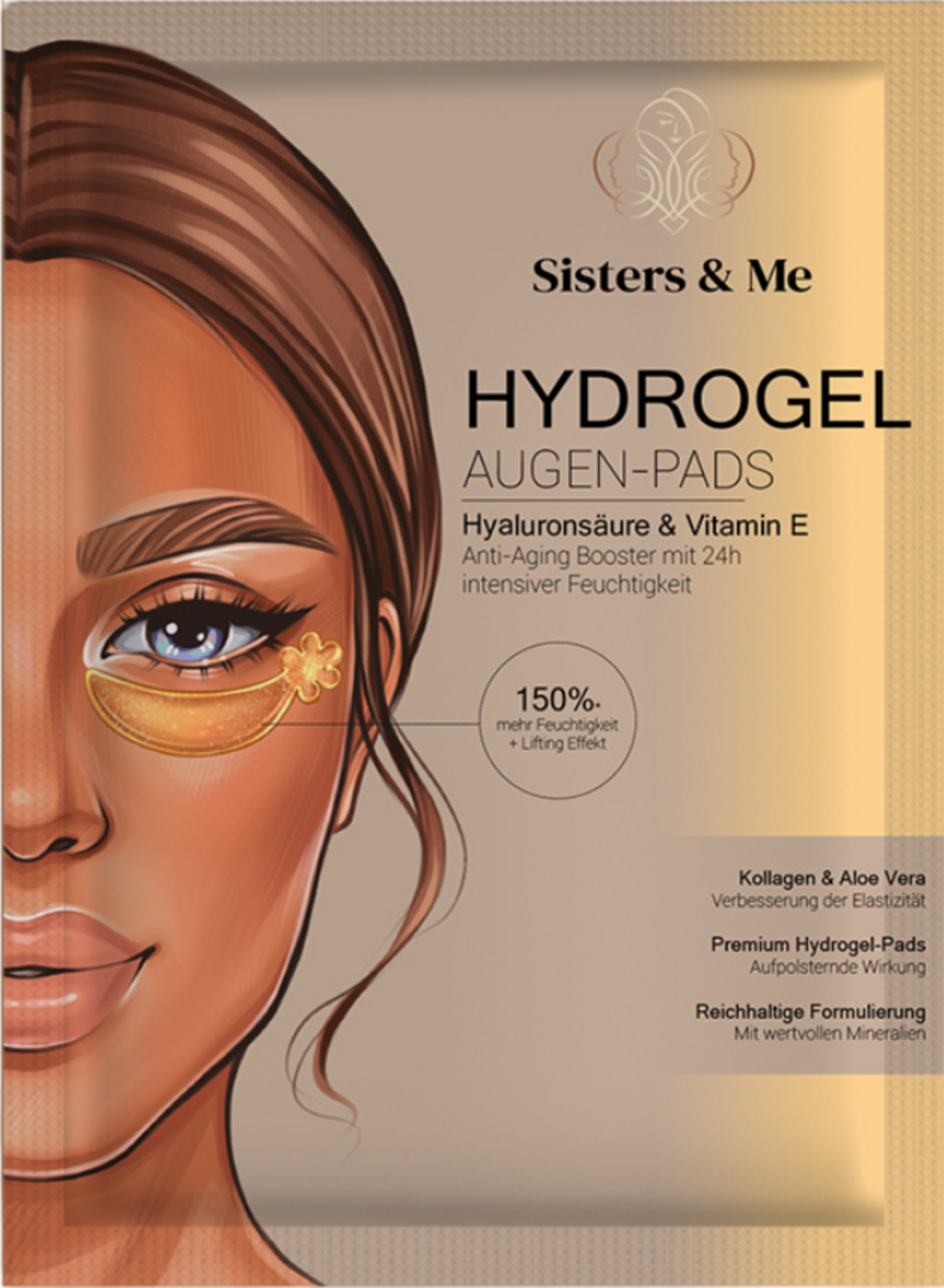 Sisters & Me Hydrogel øjenmasker med hyaluronsyre og E-vitamin