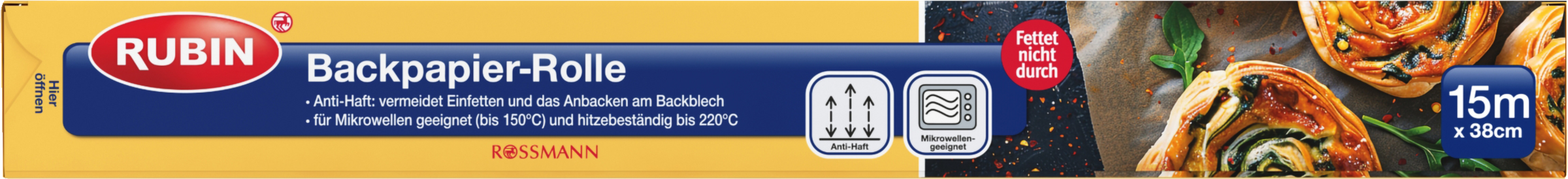 RUBIN Bagepapirsrulle