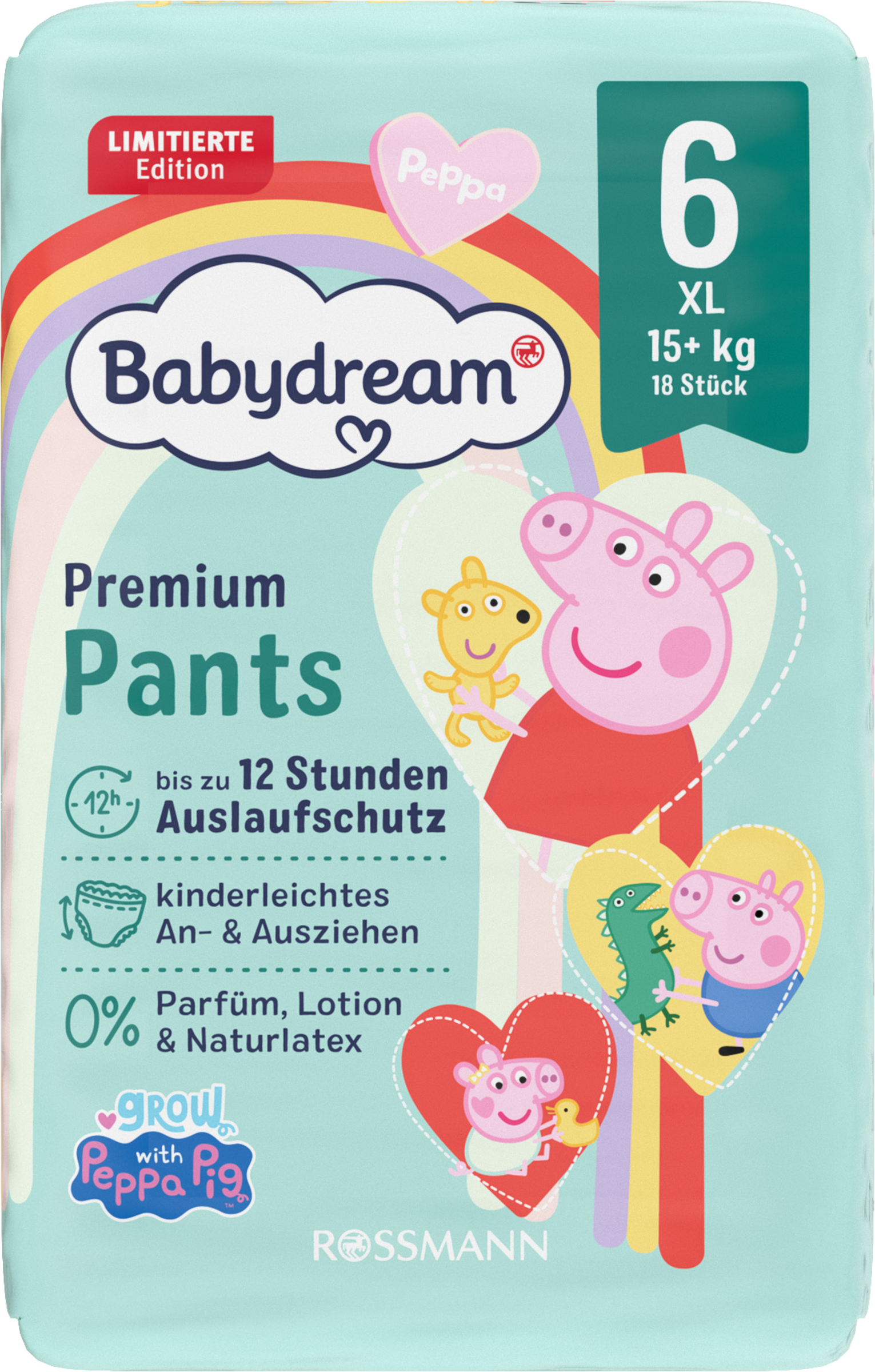 Babydream Premium Pants str. 6 XL, 18 stk., fra 15+ kg, Gurli Gris