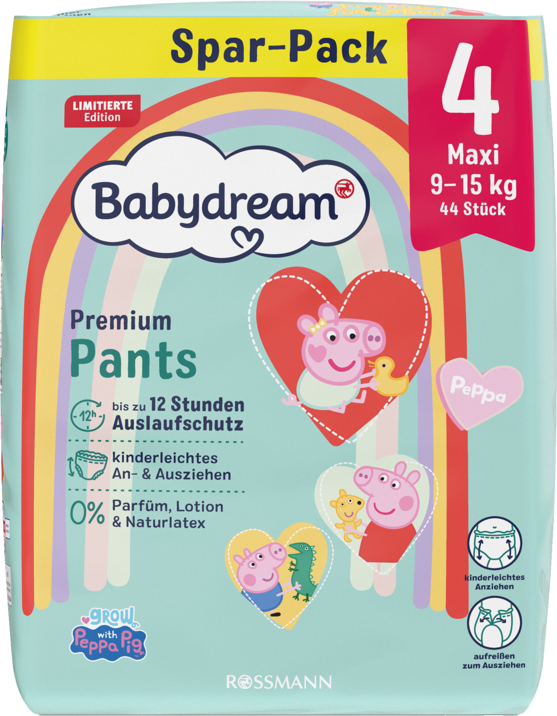 Babydream Premium Pants str. 4 Maxi Jumbo, 44 stk., 9-15 kg, Gurli Gris