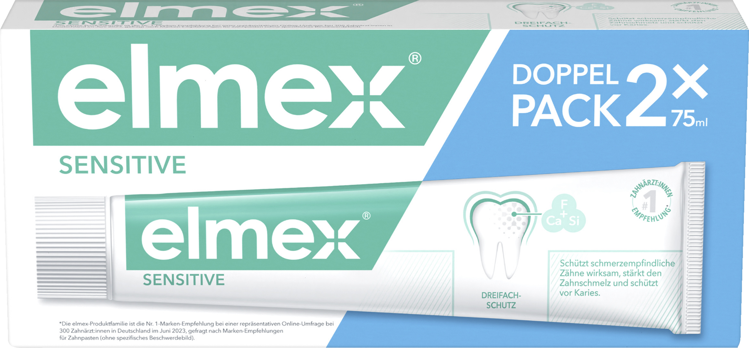 elmex Sensitive-tandpasta dobbeltpakke