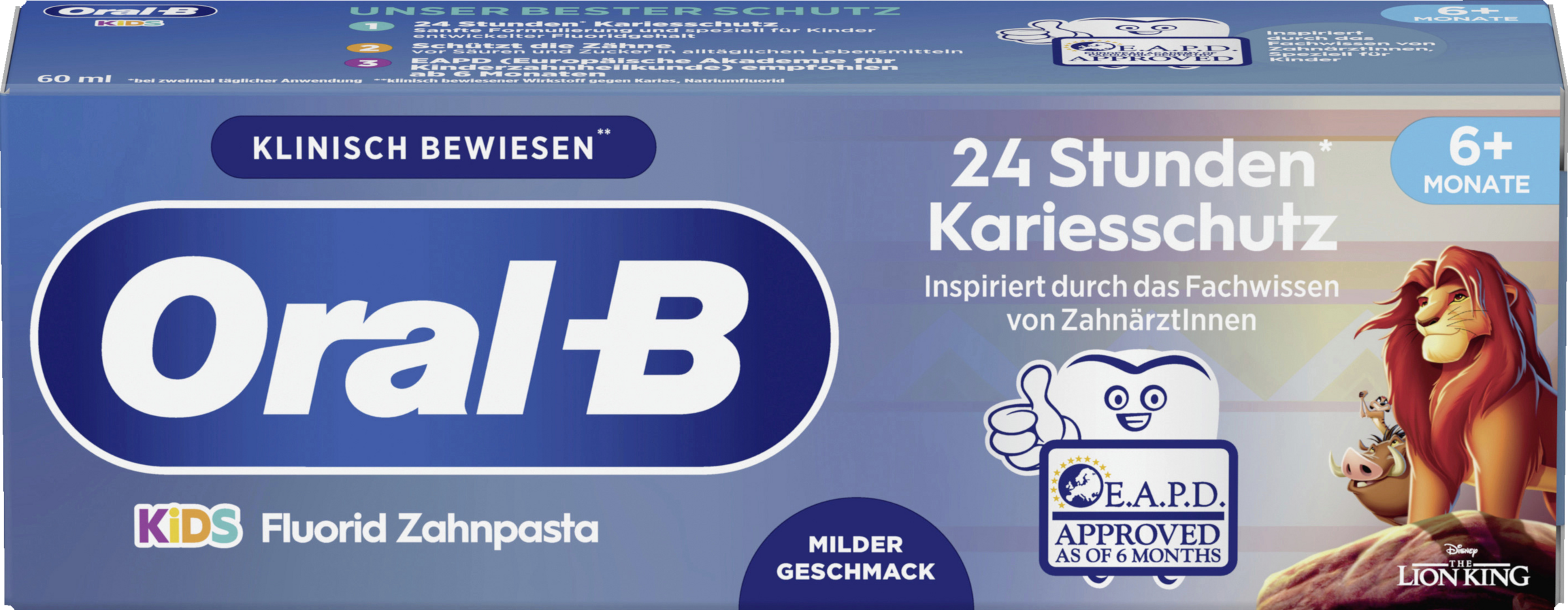 Oral-B Tandpasta Kids Lion King fra 6 måneder