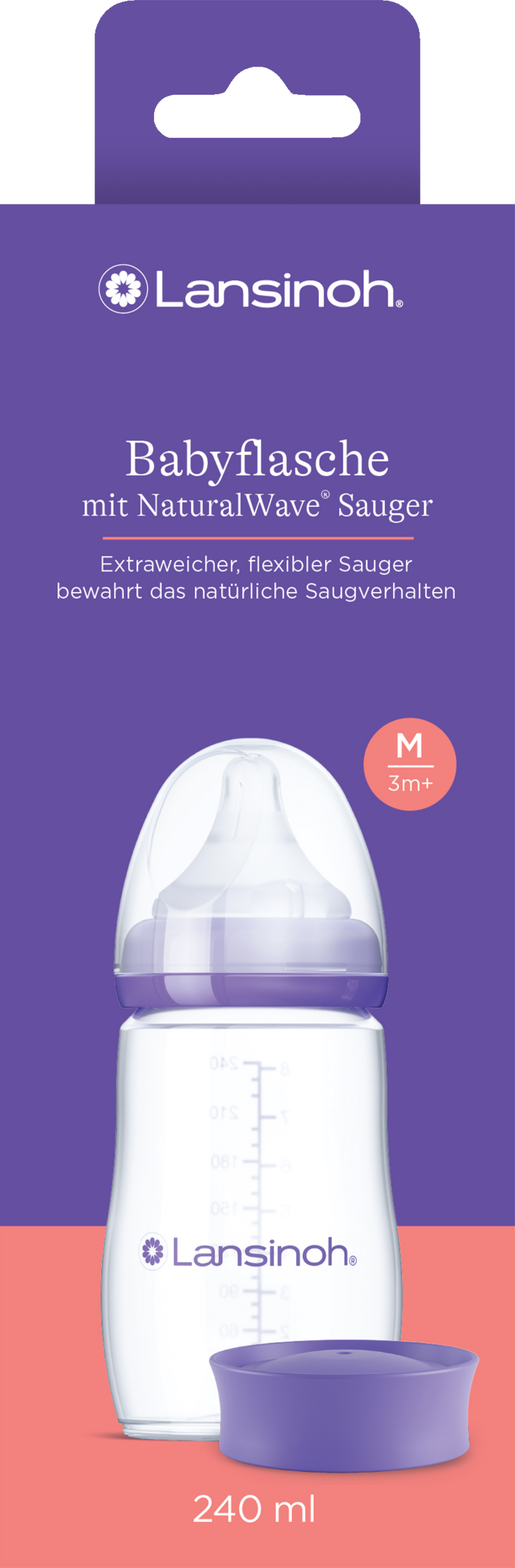 Lansinoh NaturalWave® sutteflaske str. M