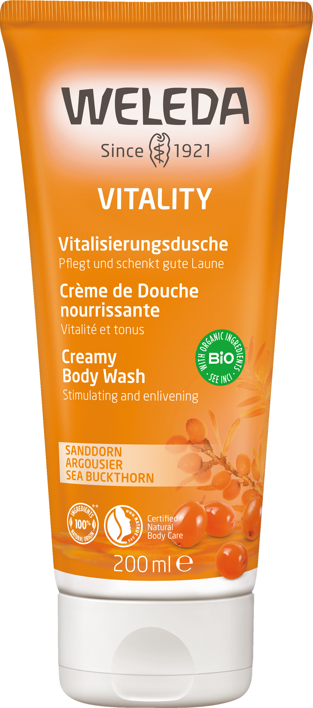 Weleda Vitality Shower Cream Havtorn
