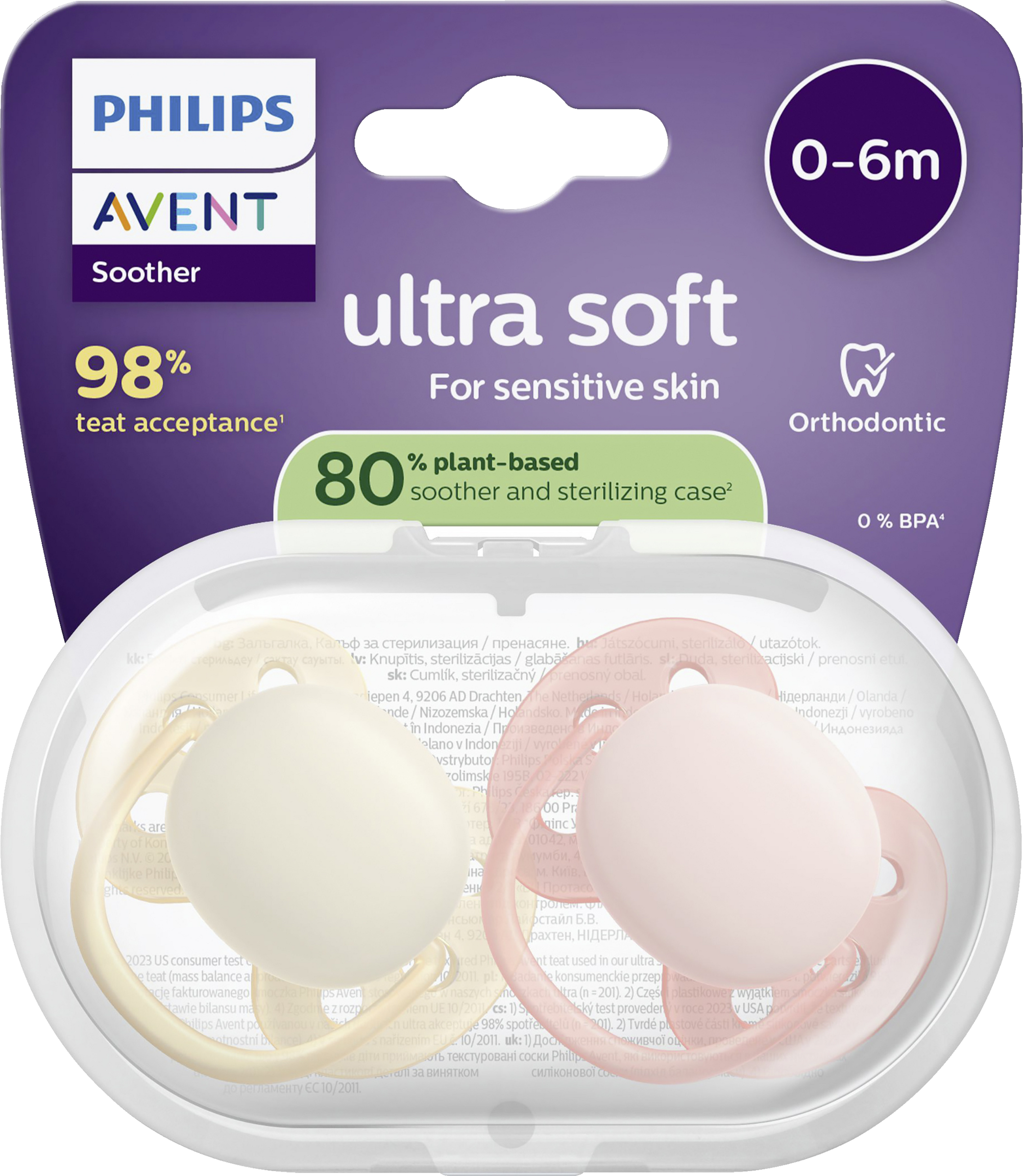 PHILIPS AVENT ultra air sut Beige og lyserød 0-6 måneder