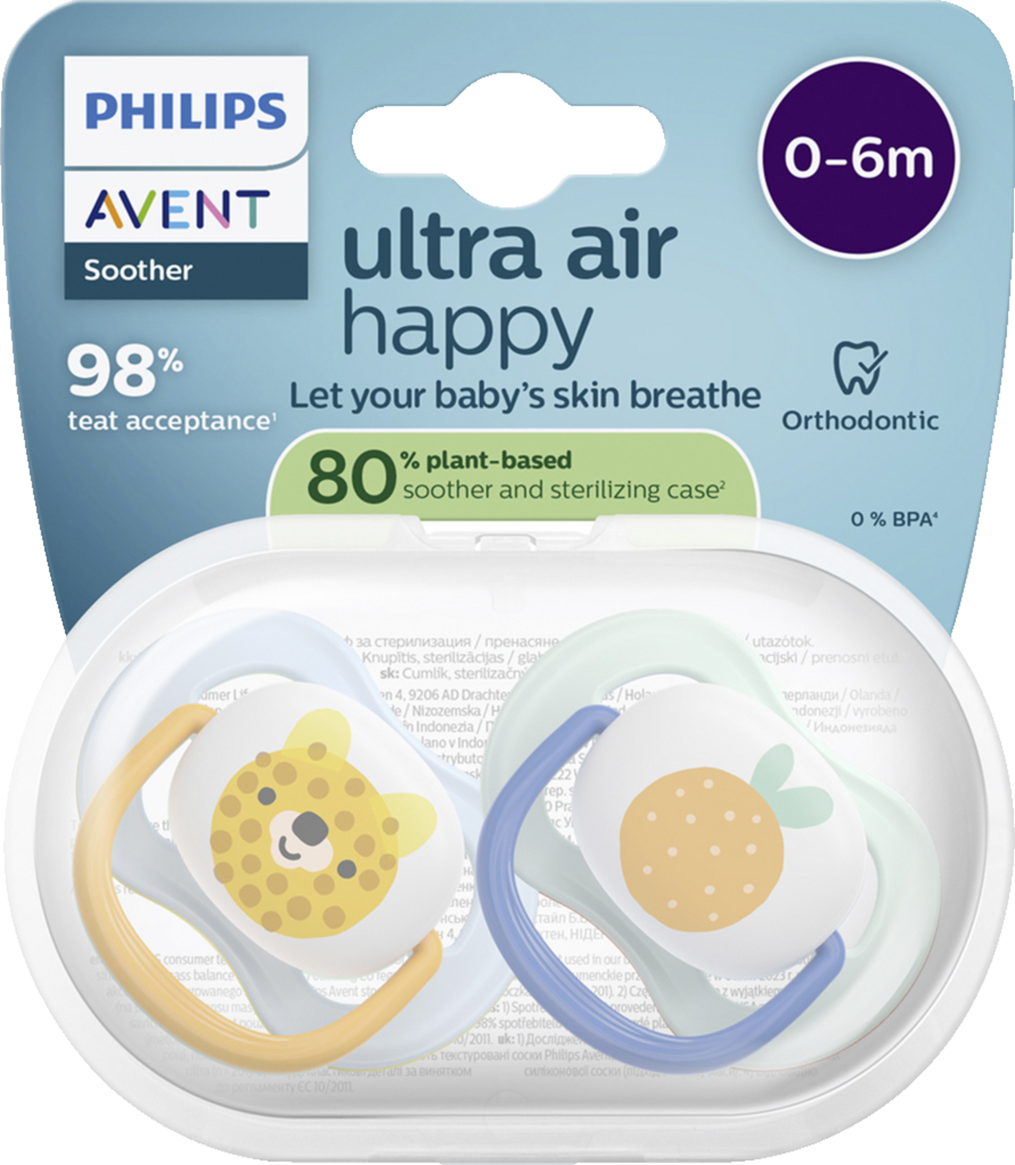 PHILIPS AVENT ultra air sut Tiger og appelsin 0-6 måneder