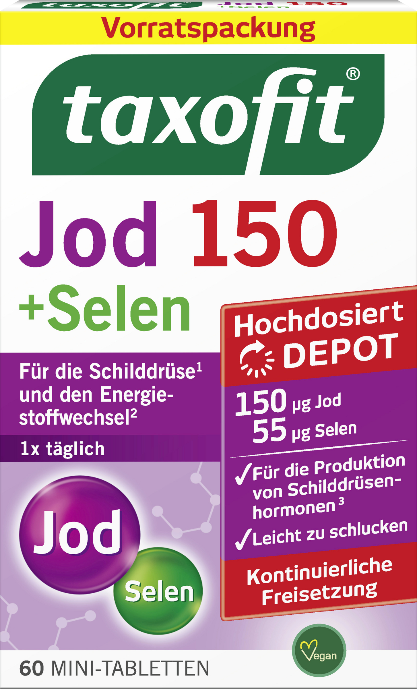 taxofit Jod 150 + Selen Depot Minitabletter