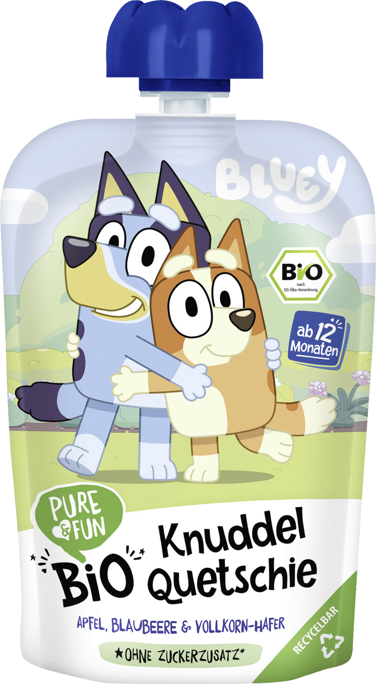 Pure&Fun Øko Bluey Cuddle klemmepose