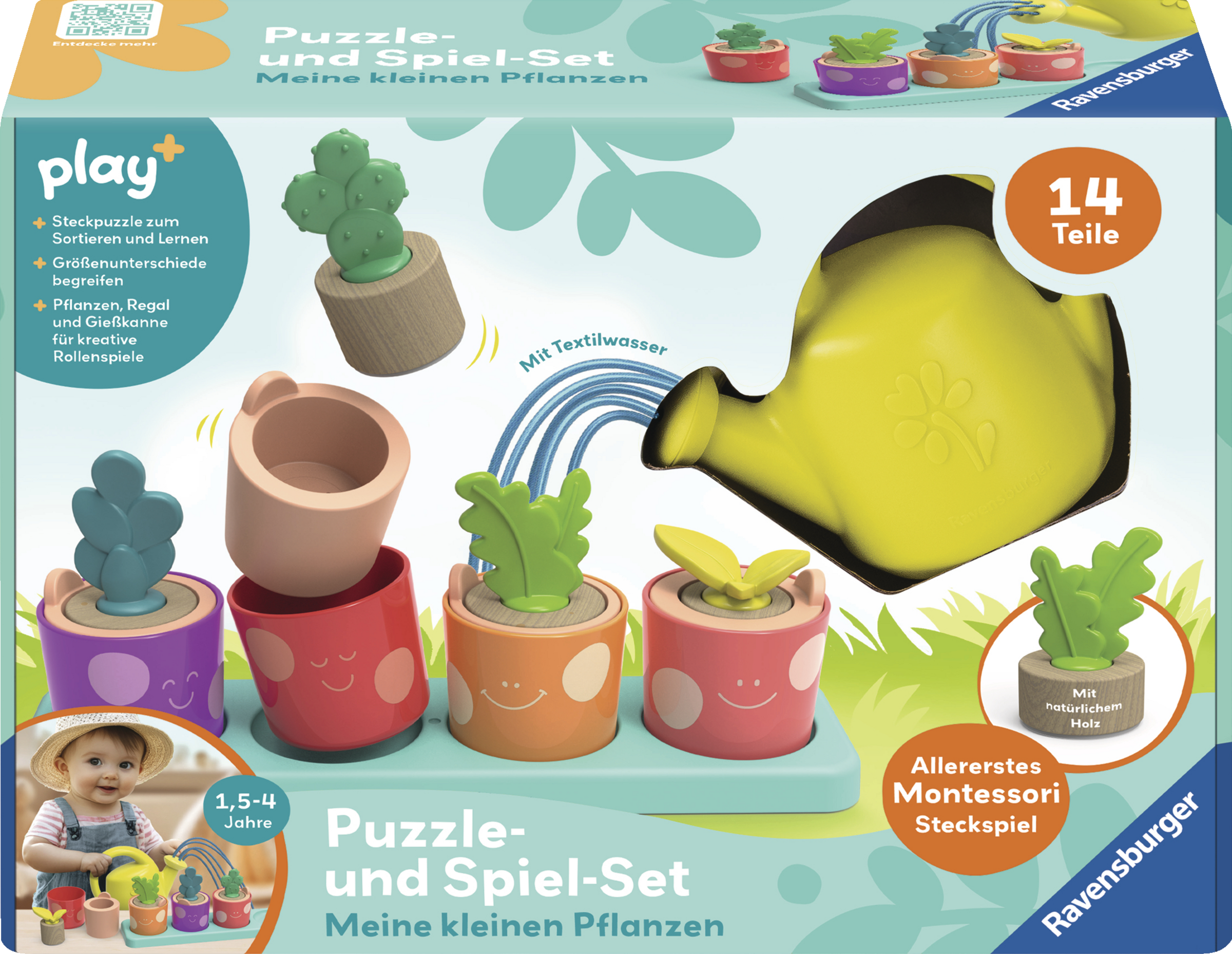 Ravensburger Sæt med puslespil og spil: Mine små planter