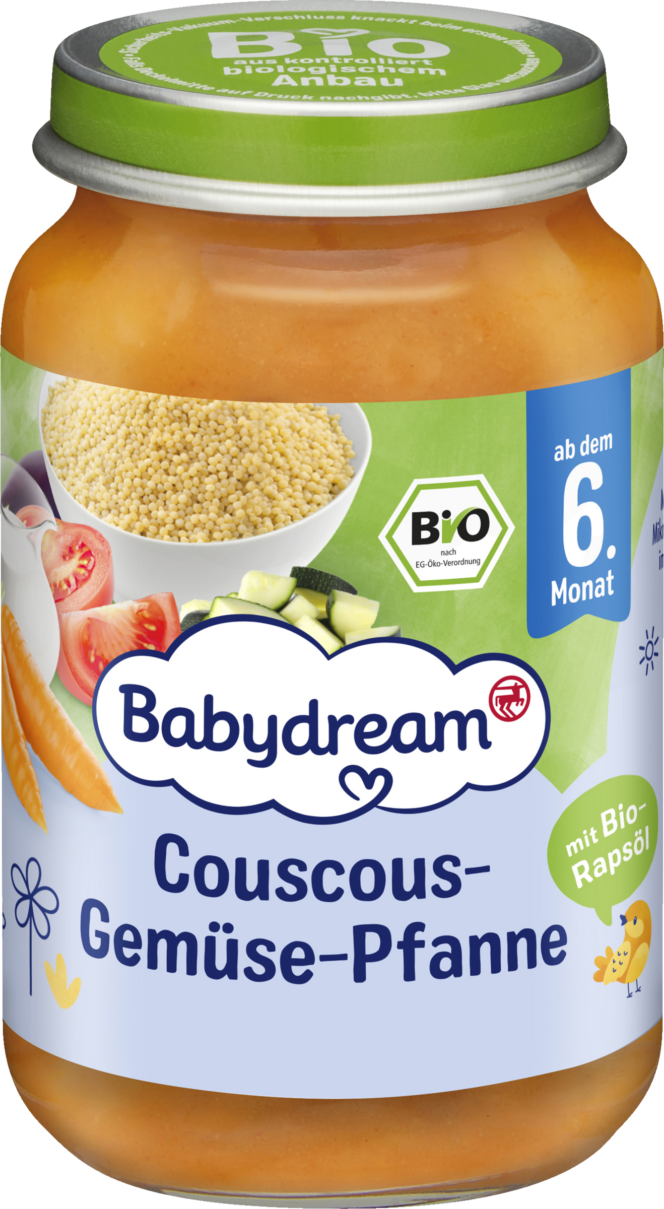 Babydream Couscous-pandestegt-grøntsagsret 190g