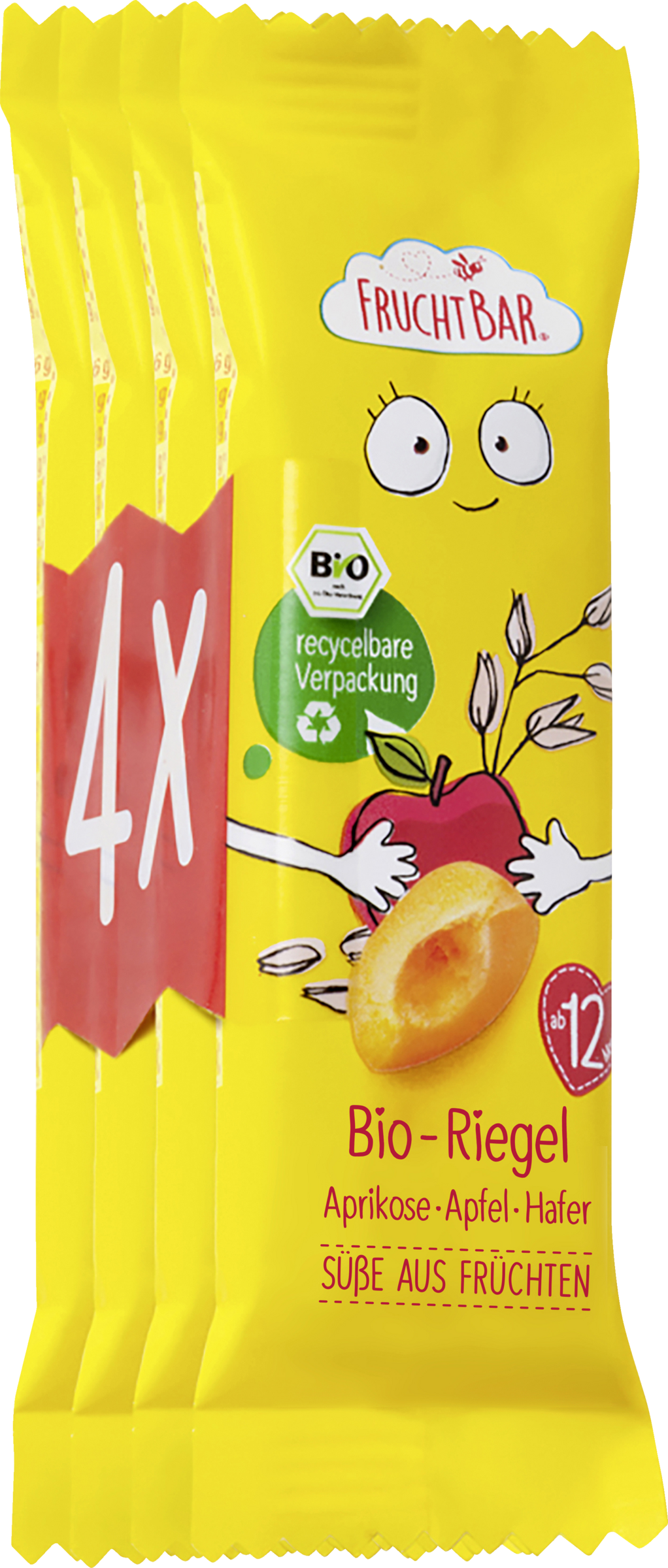 FruchtBar Øko bar jordbær æble og havre