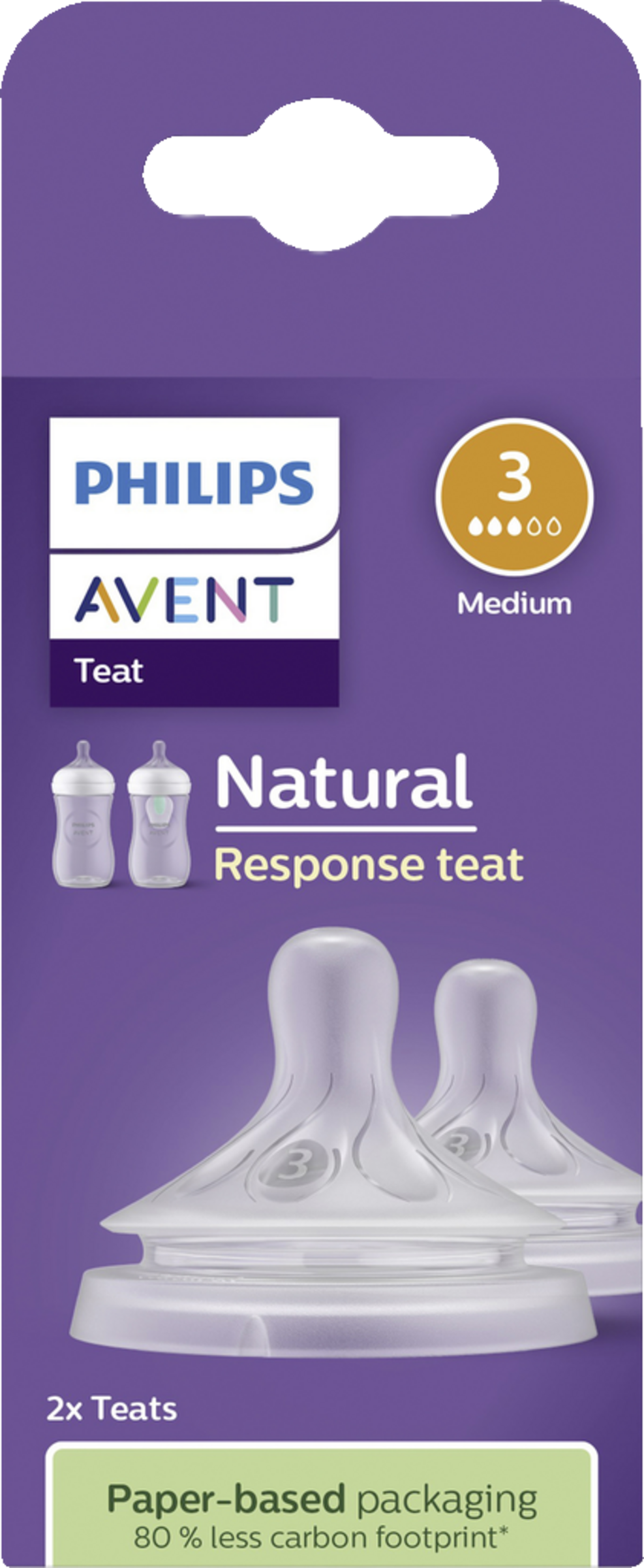 PHILIPS AVENT Pakke med 2 Natural Response-sutter str. 3