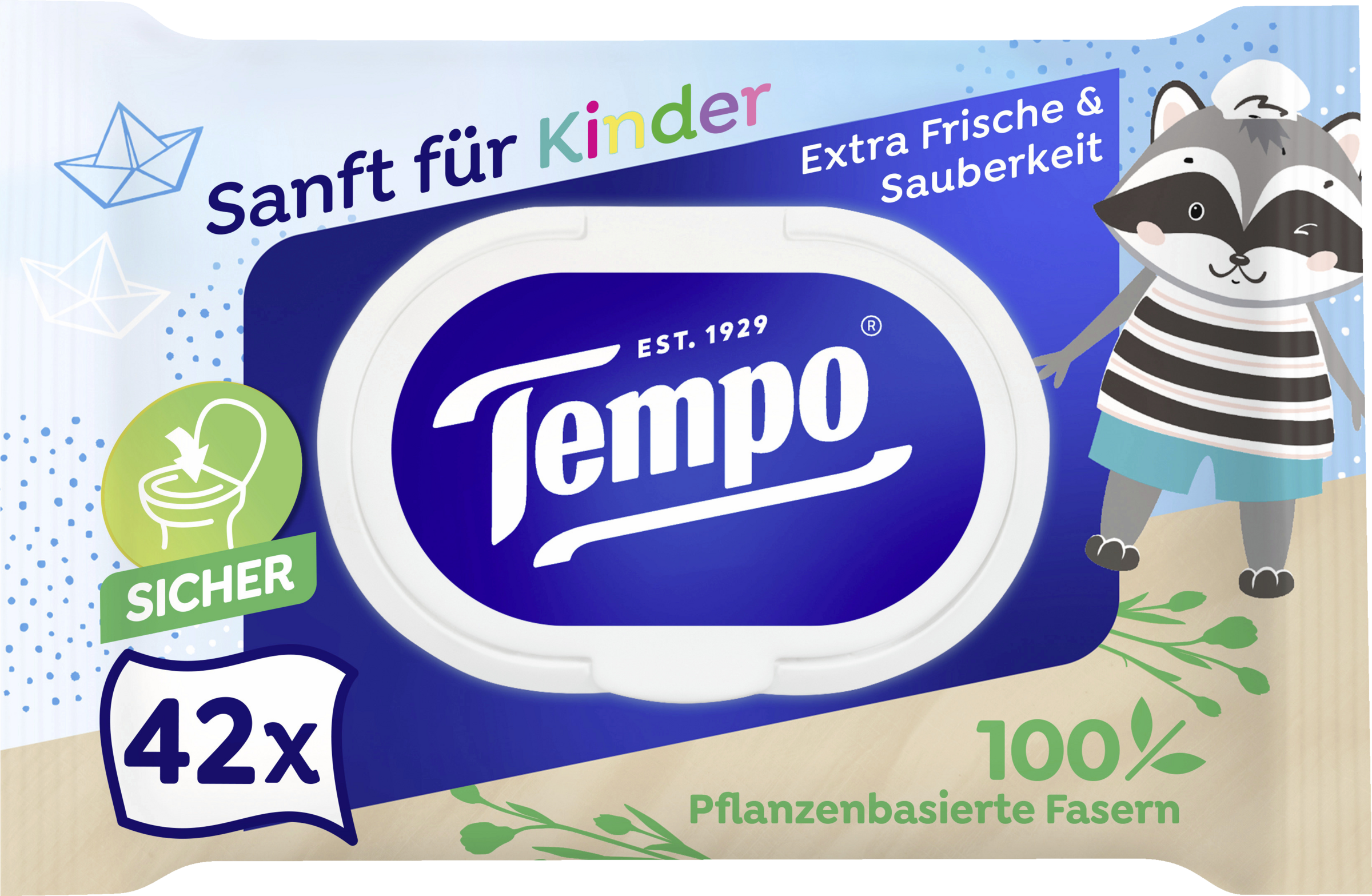 Tempo Fugtet toiletpapir Skånsom for børn