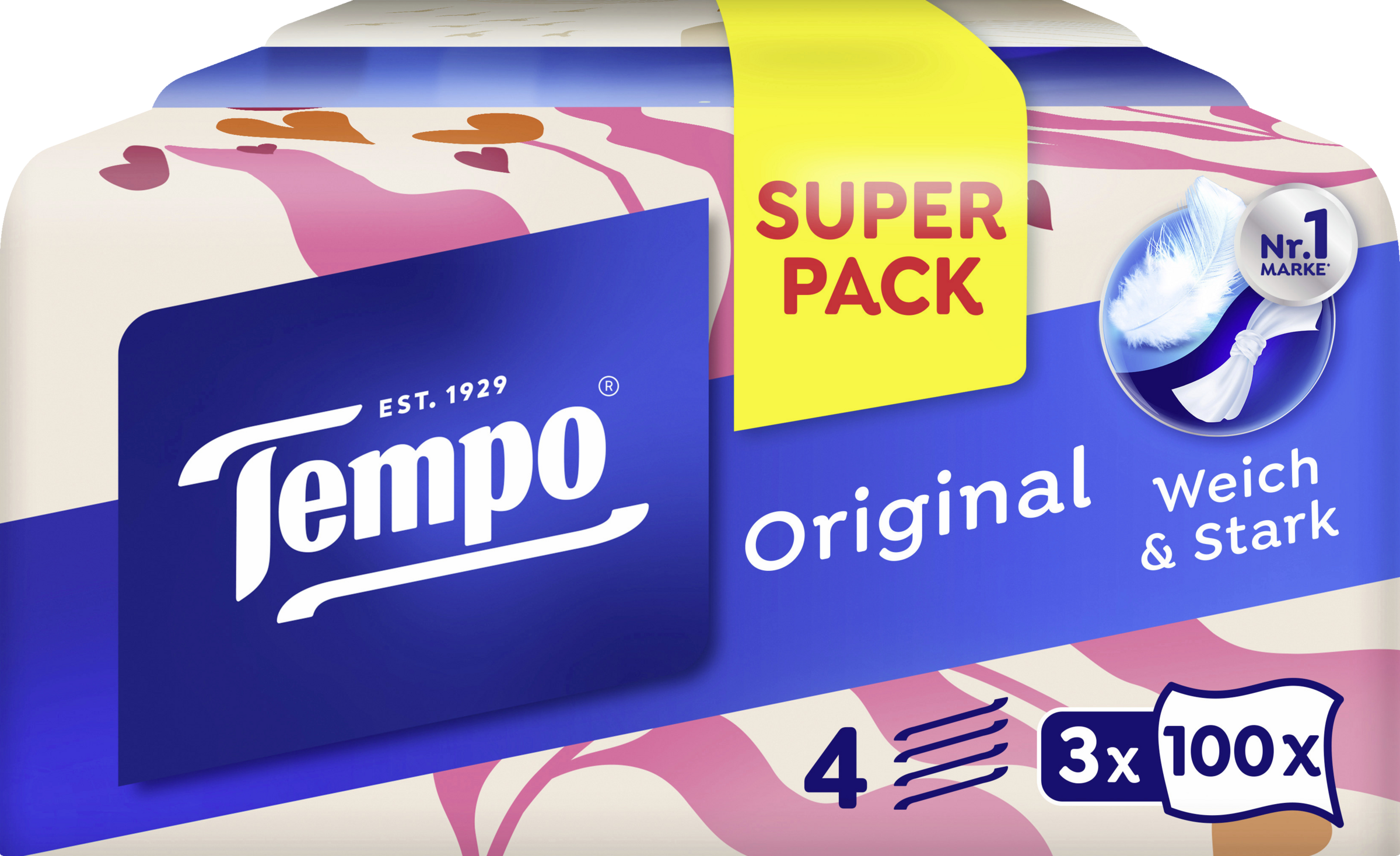 Tempo Lommetørklæder Original Trio-Box