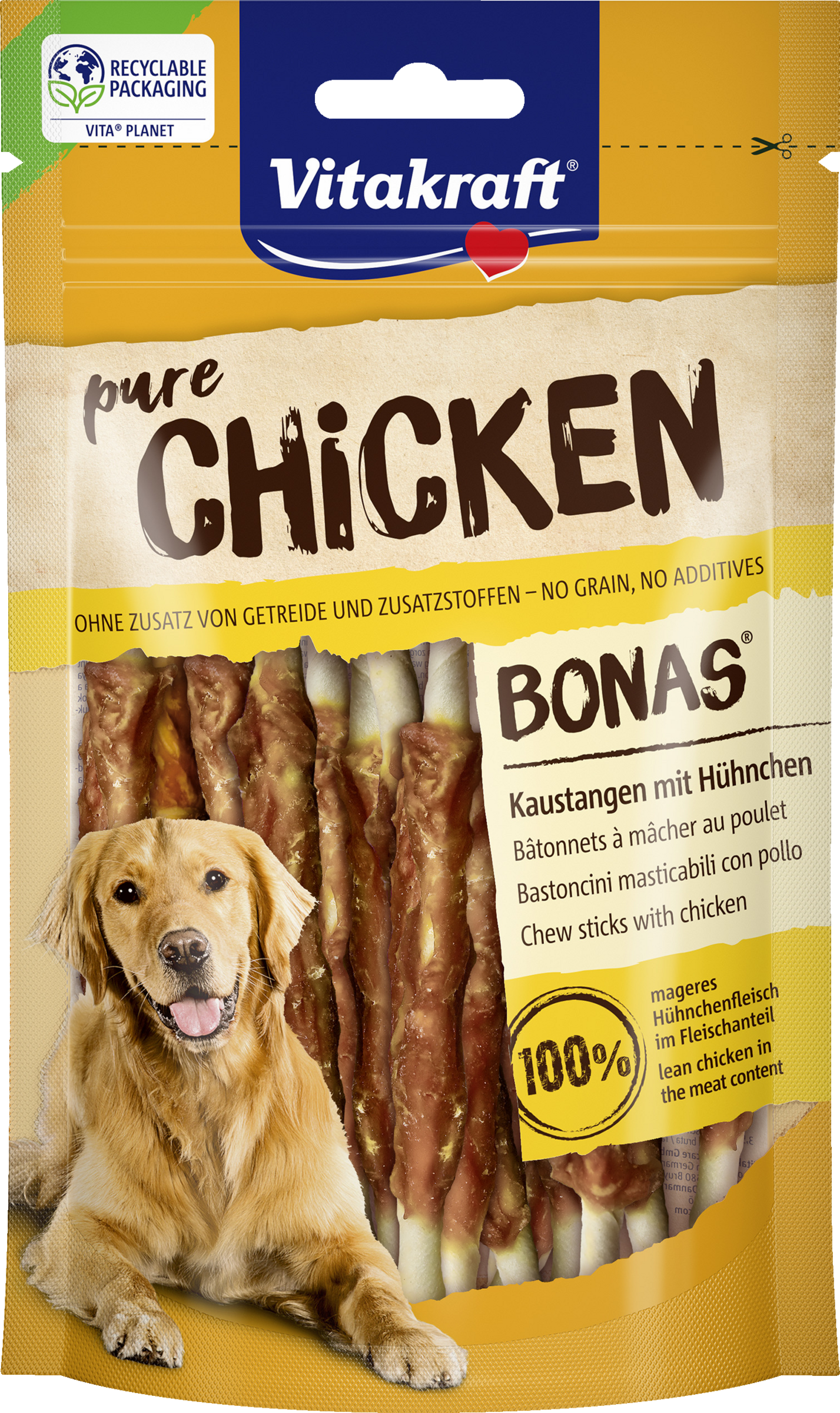 Vitakraft pure CHICKEN Bonas® tyggestænger med kylling
