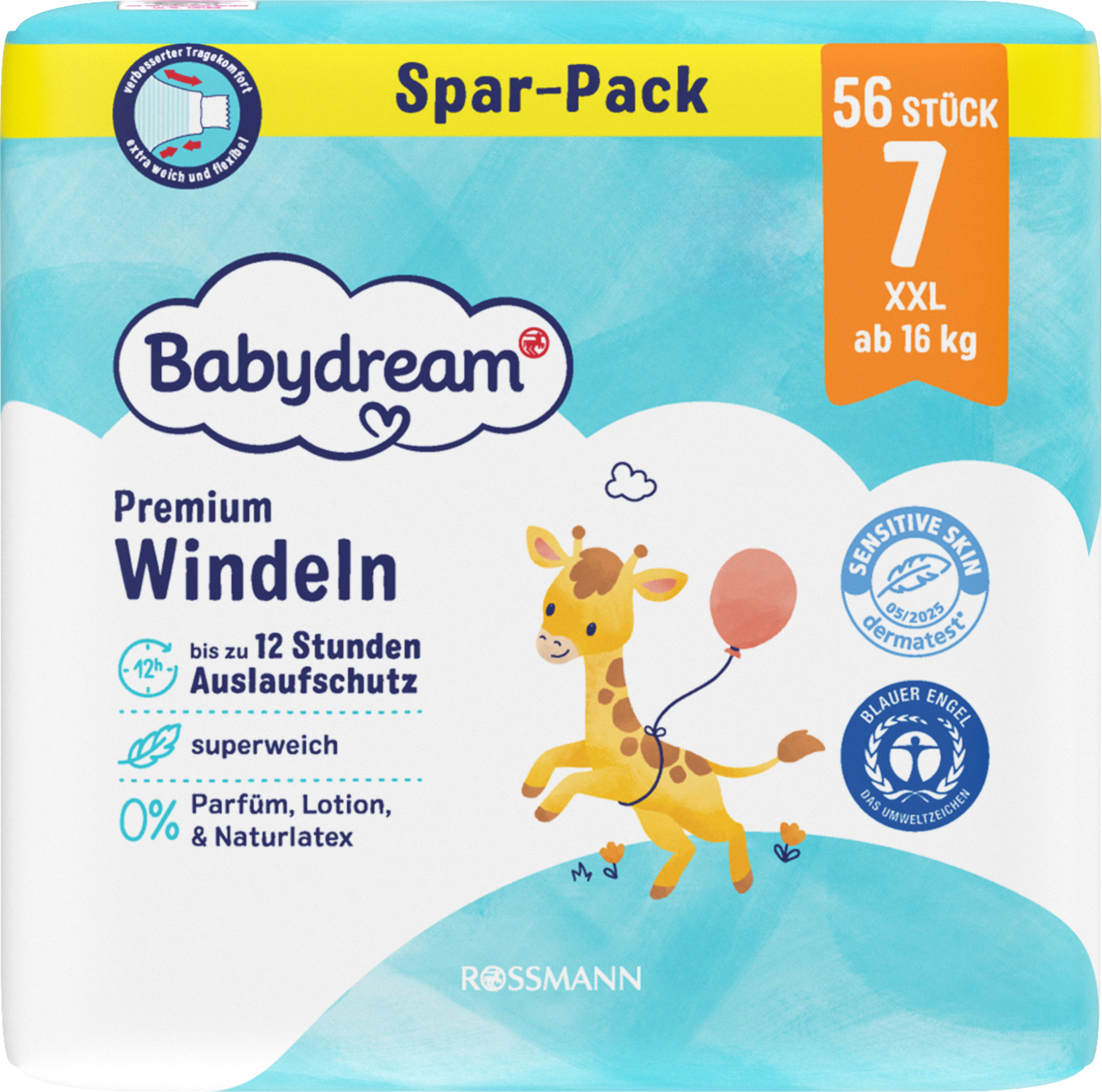 Babydream Premium bleer str. 7 XXL, 56 stk., fra 16 kg