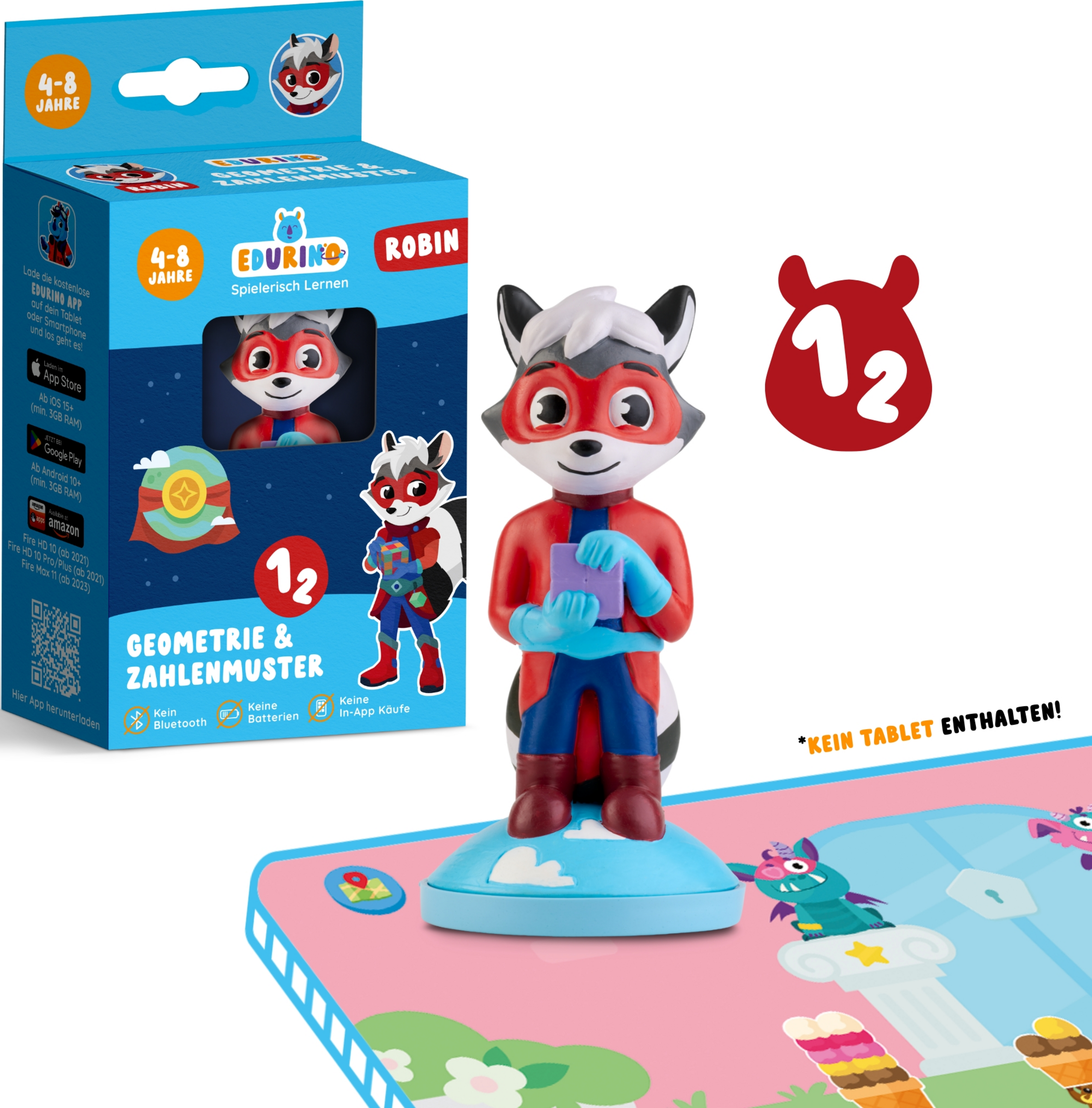 EDURINO Læringsfigur Hero Robin - Geometri og talmønstre