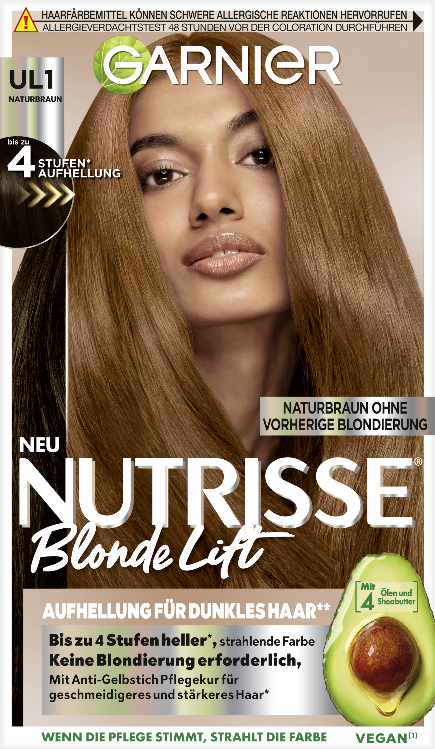 Garnier Nutrisse Blonde Lift Natural Brown - Lysning til mørkt hår UL1
