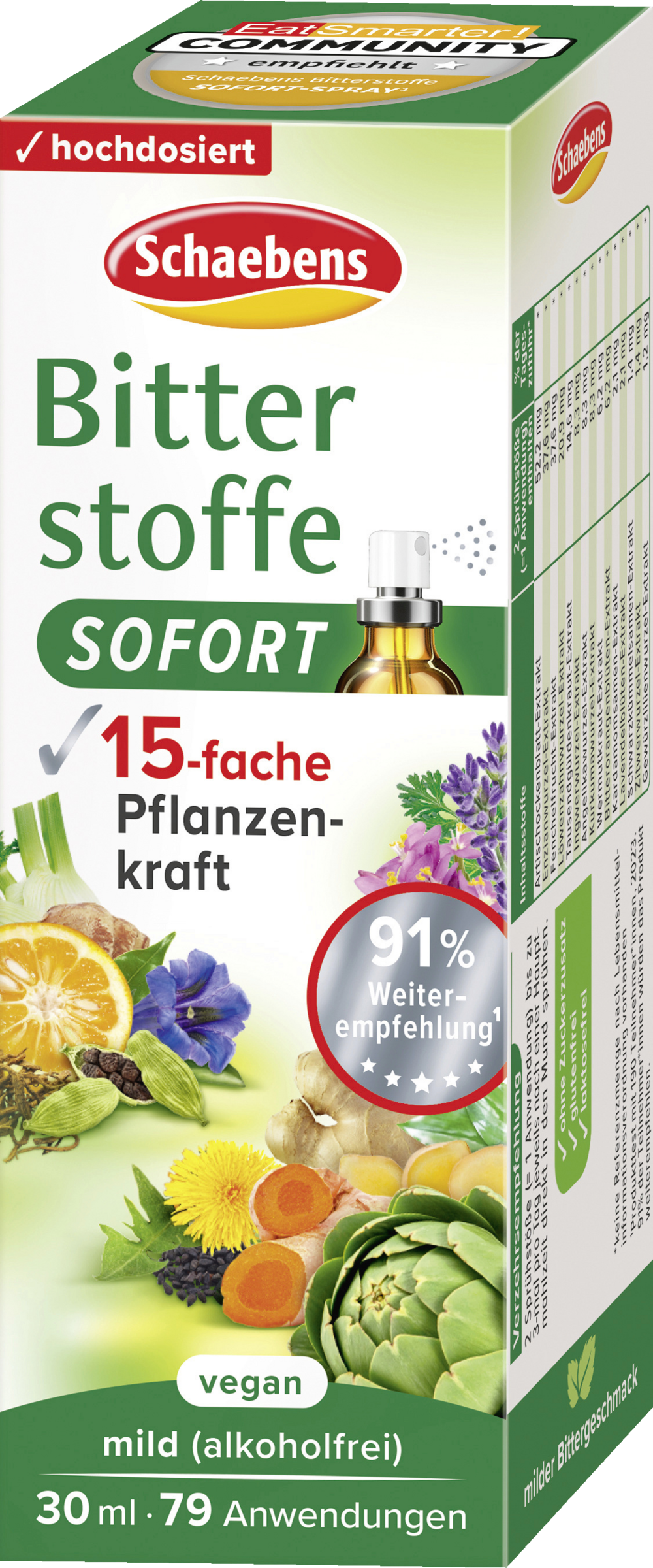 Schaebens Bitterstoffer spray mild