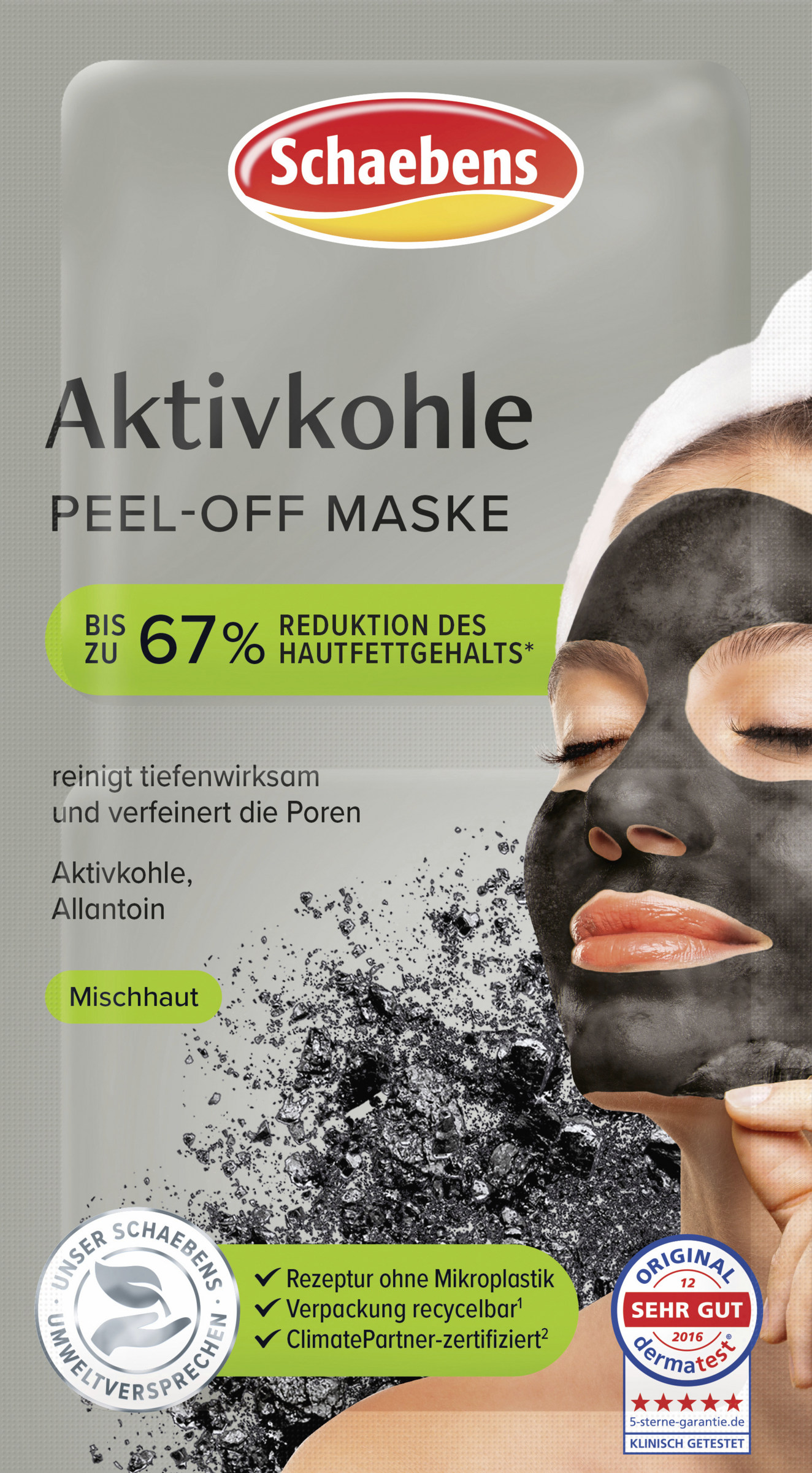 Schaebens Aktivt kul PEEL-OFF MASKE