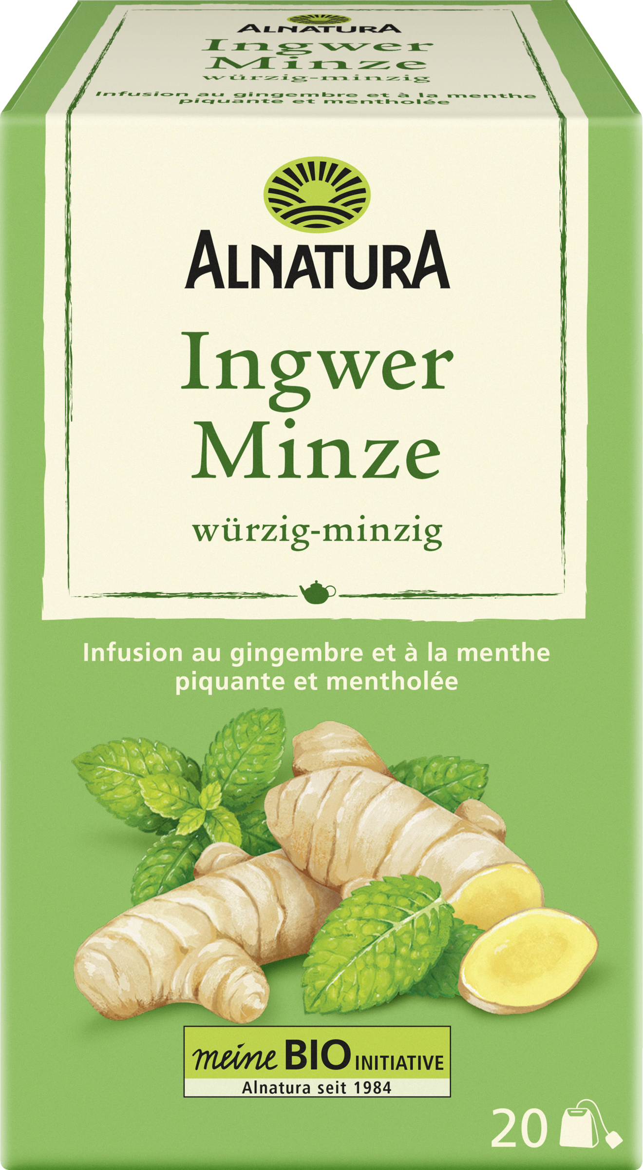 Alnatura Øko ingefær-mynte-te (20 poser)
