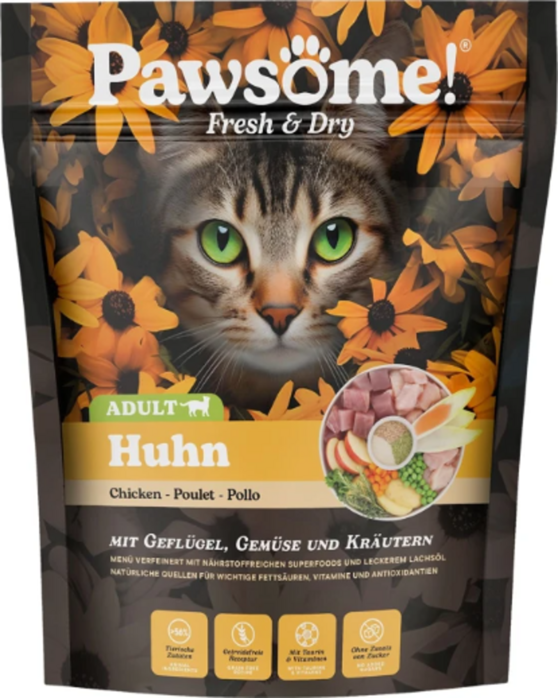 Pawsome Adult Fresh & Dry Kyllingetørfoder til katte